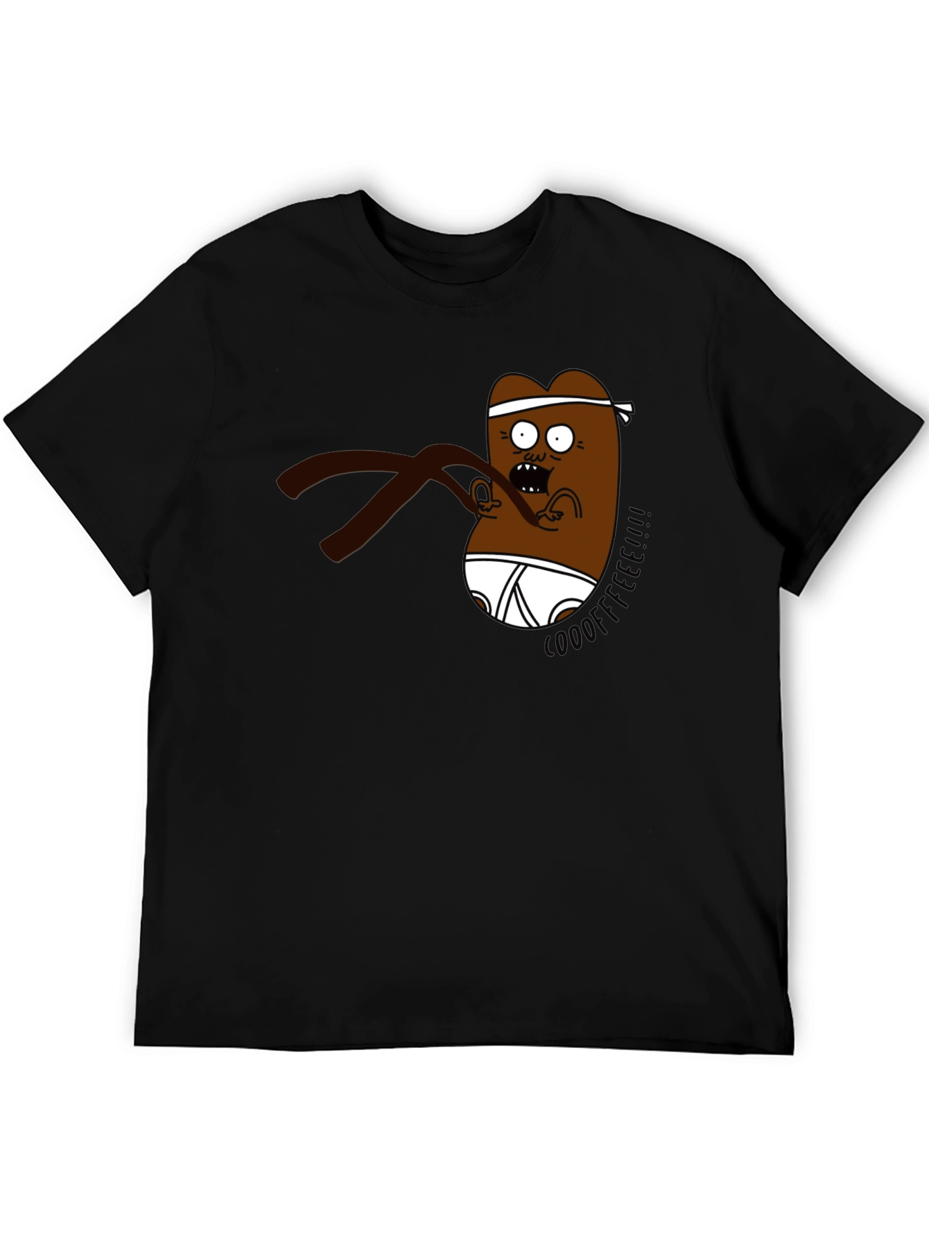 Black Cartoon Character Black T-Shirt view 5