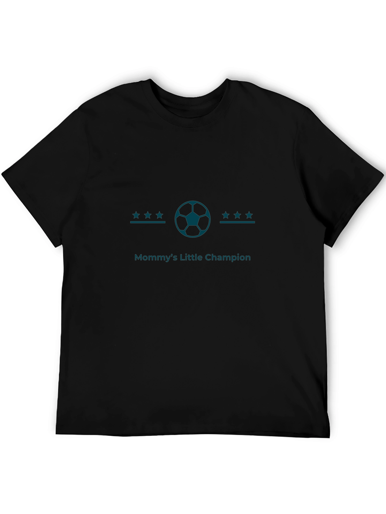 Black Mommy's Little Champion Soccer T-Shirt - Soft Cotton view 5