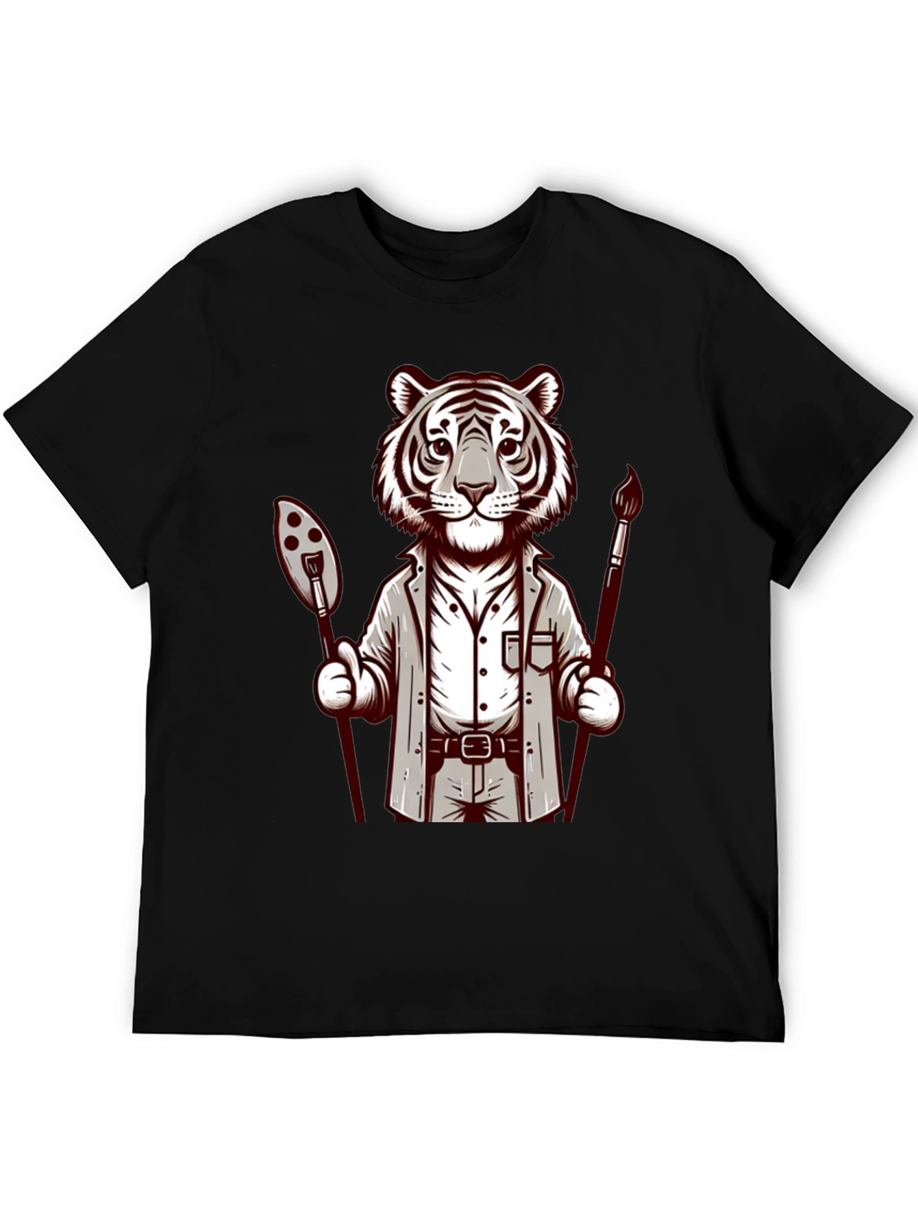Black Tiger Artist Graphic Tee - Unique Design view 5