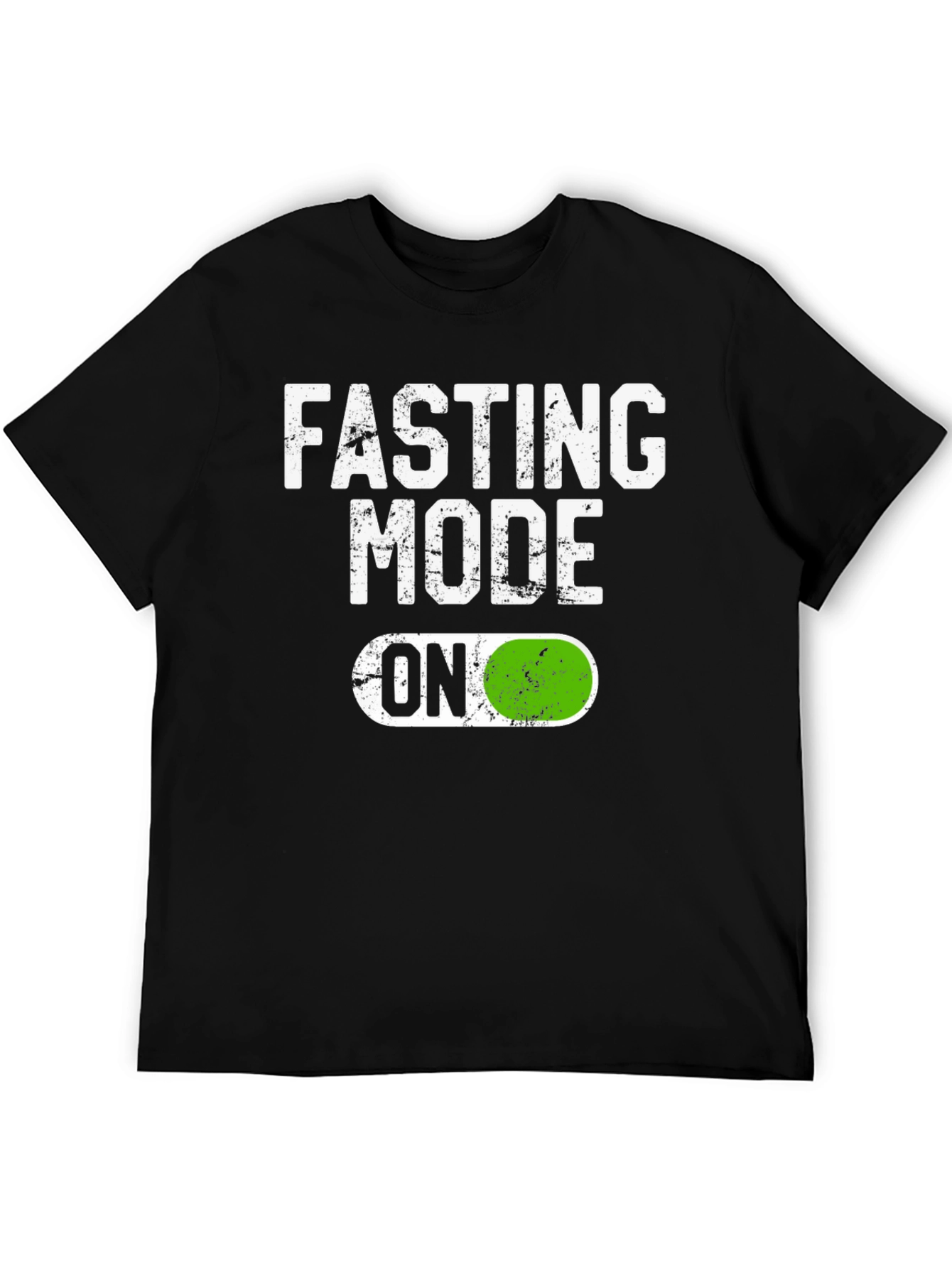 Black Fasting Mode On T-Shirt - Funny Diet Tee view 5