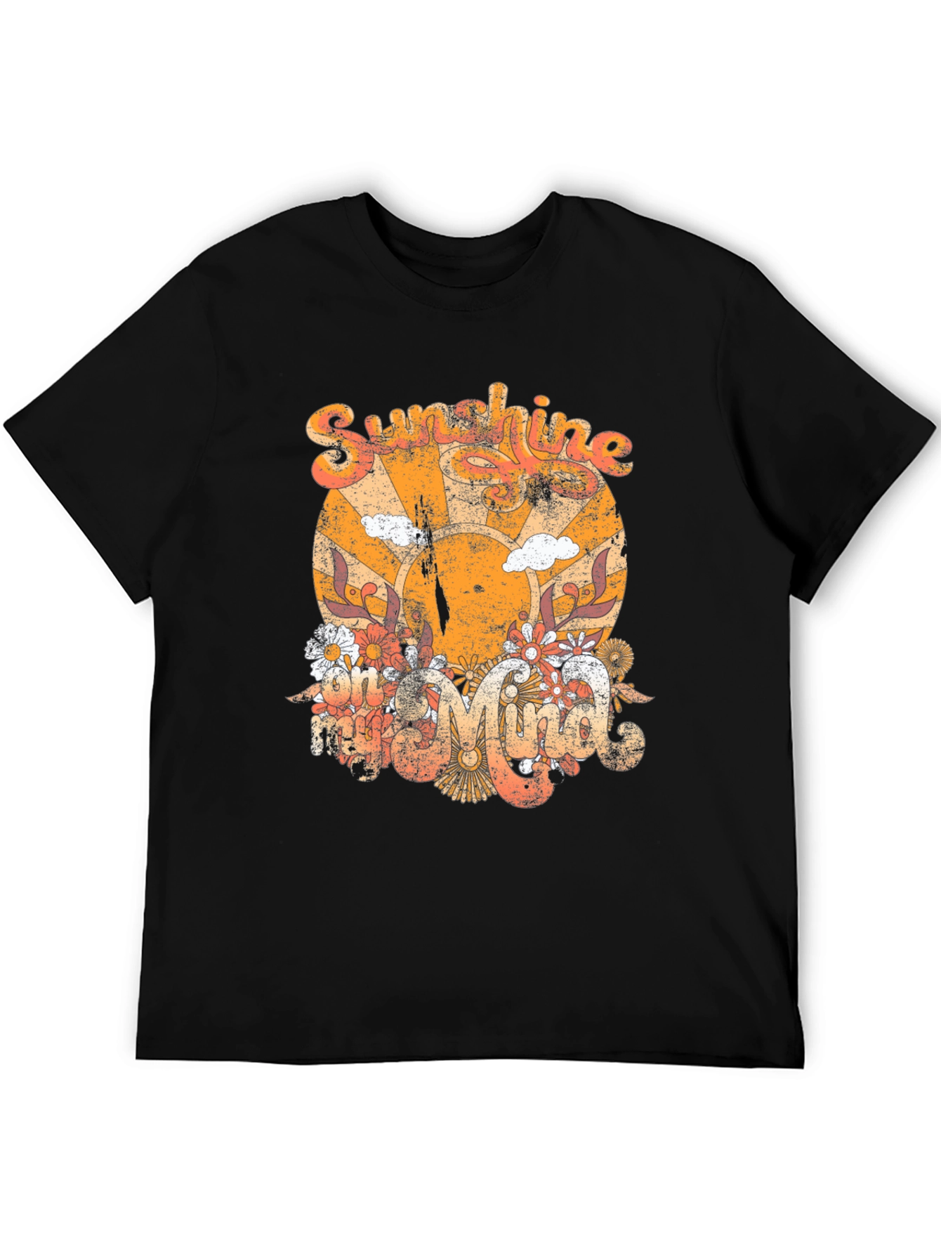Black Retro Sunshine Graphic T-Shirt - Black view 5