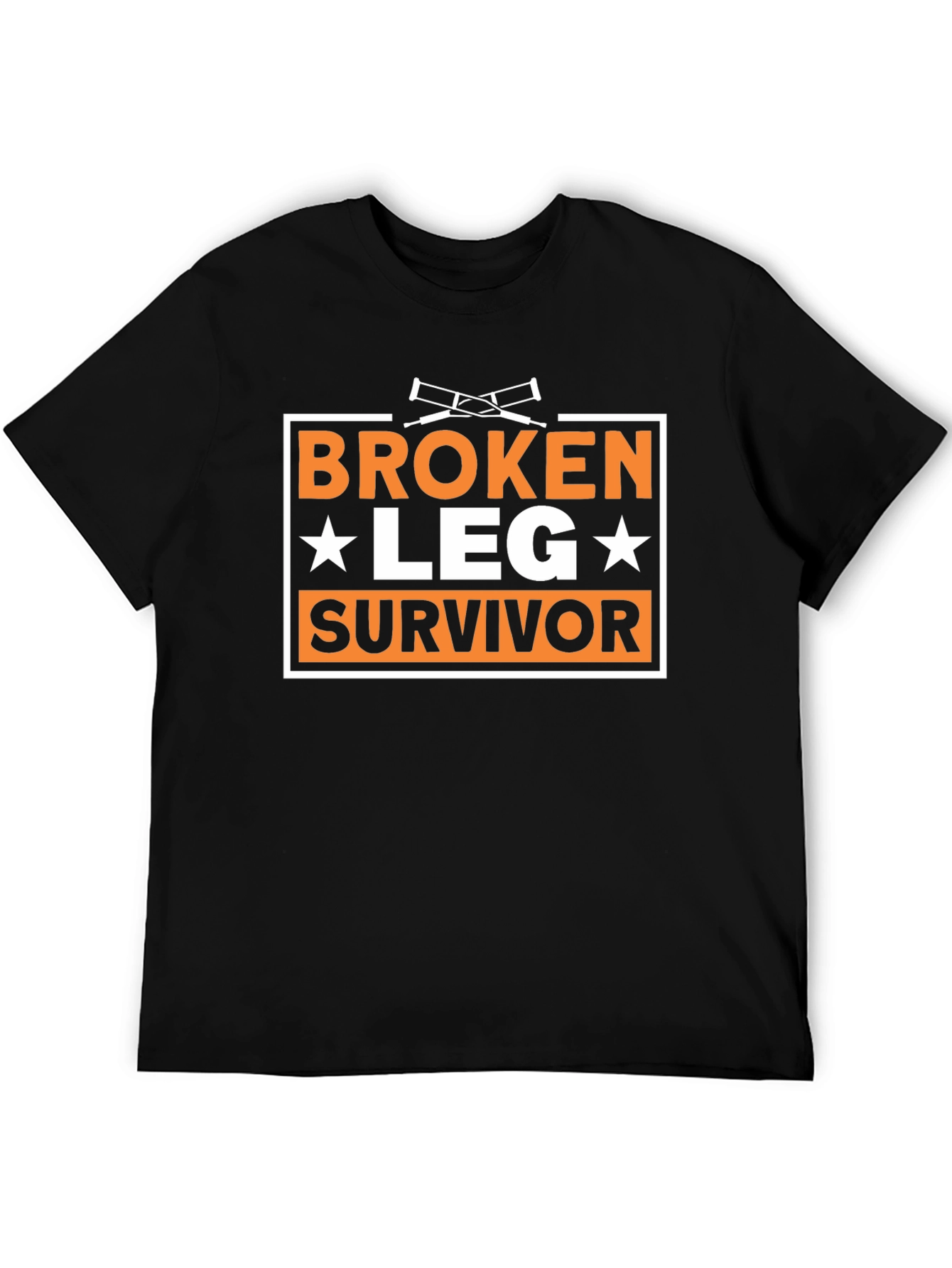 Black Broken Leg Survivor T-Shirt view 5