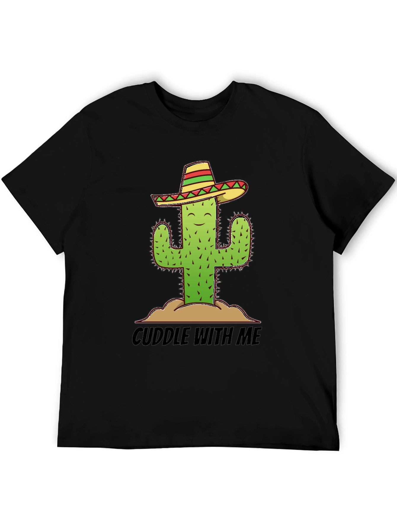 Black Cuddle With Me Cactus Sombrero Graphic Tee view 5