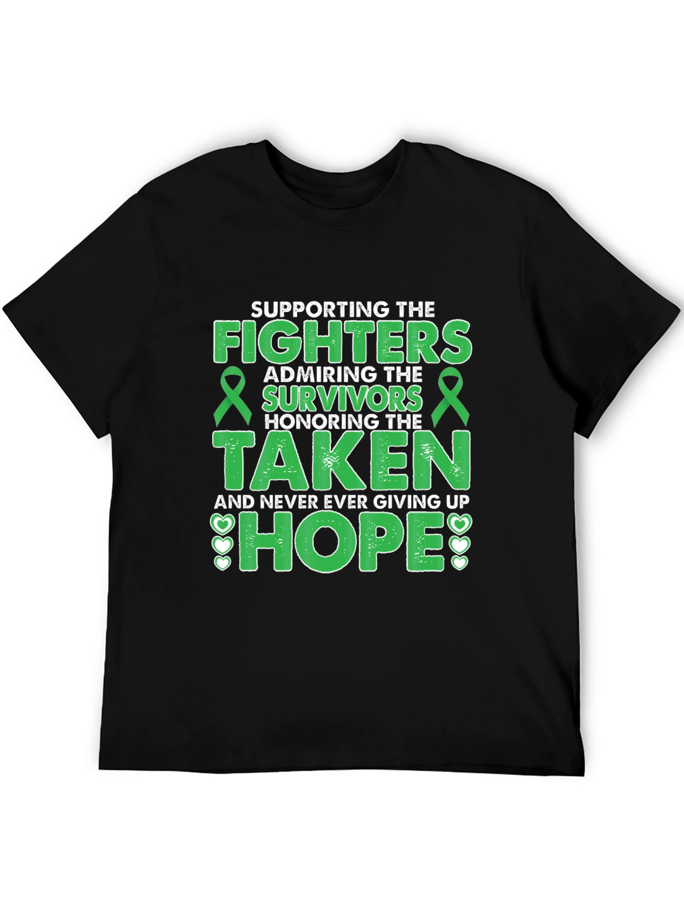 Black Supporting The Fighters Graphic T-Shirt view 5