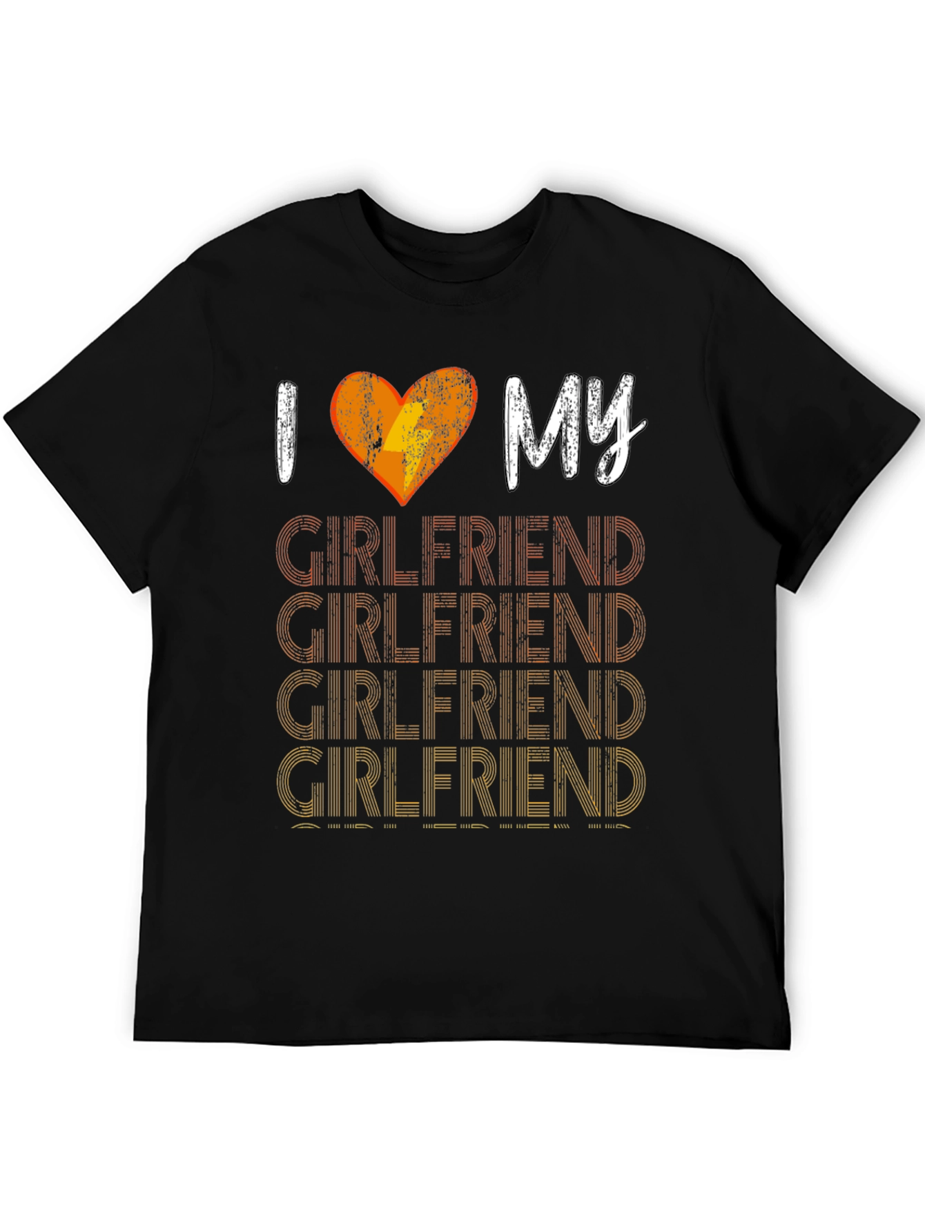 Black I Heart My Girlfriend T-Shirt - Funny Gift view 5