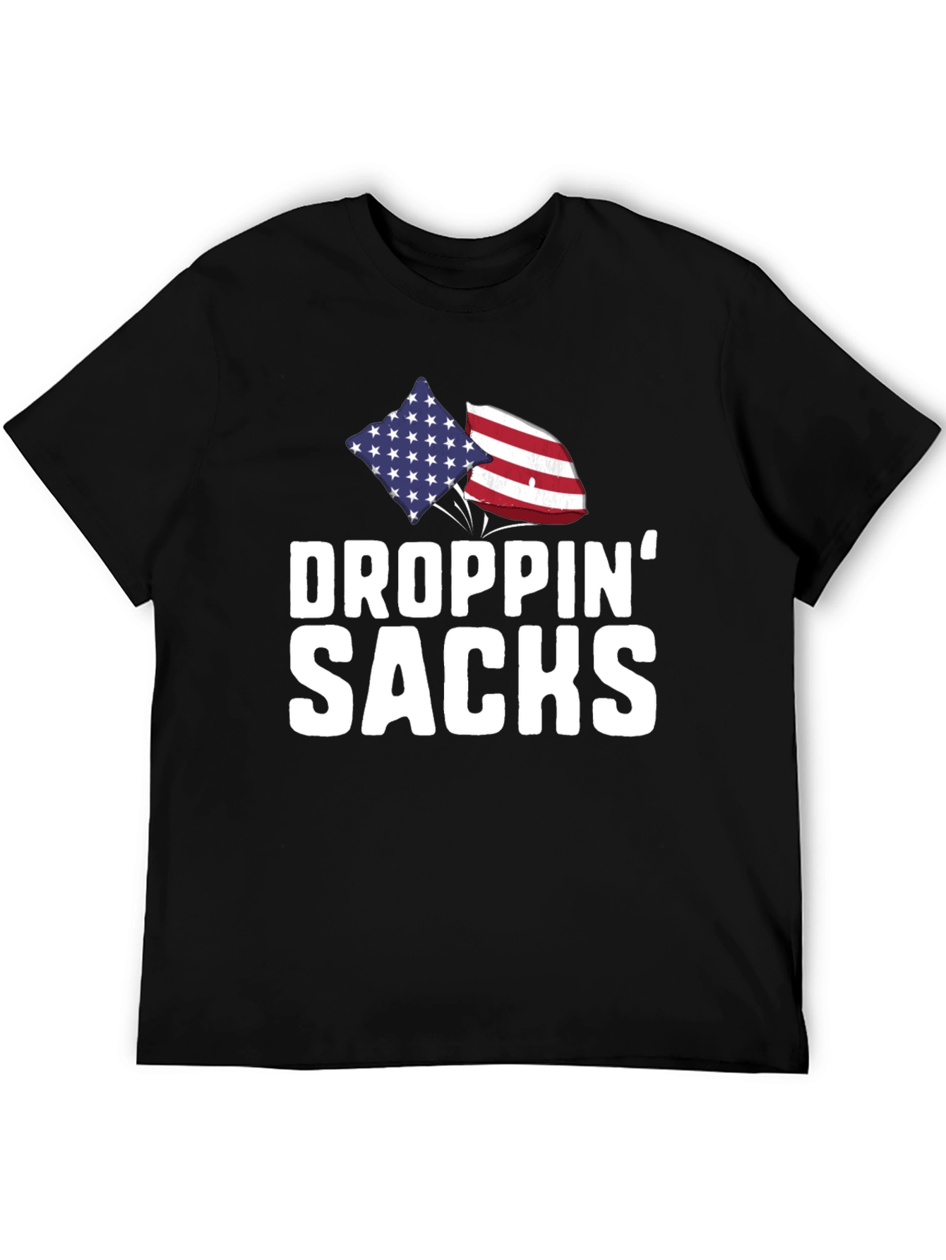 Black Droppin' Sacks Patriotic T-Shirt view 5