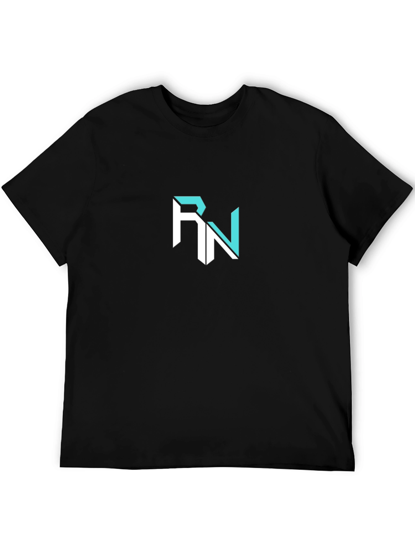 Black RN Logo Black T-Shirt Casual Wear view 5