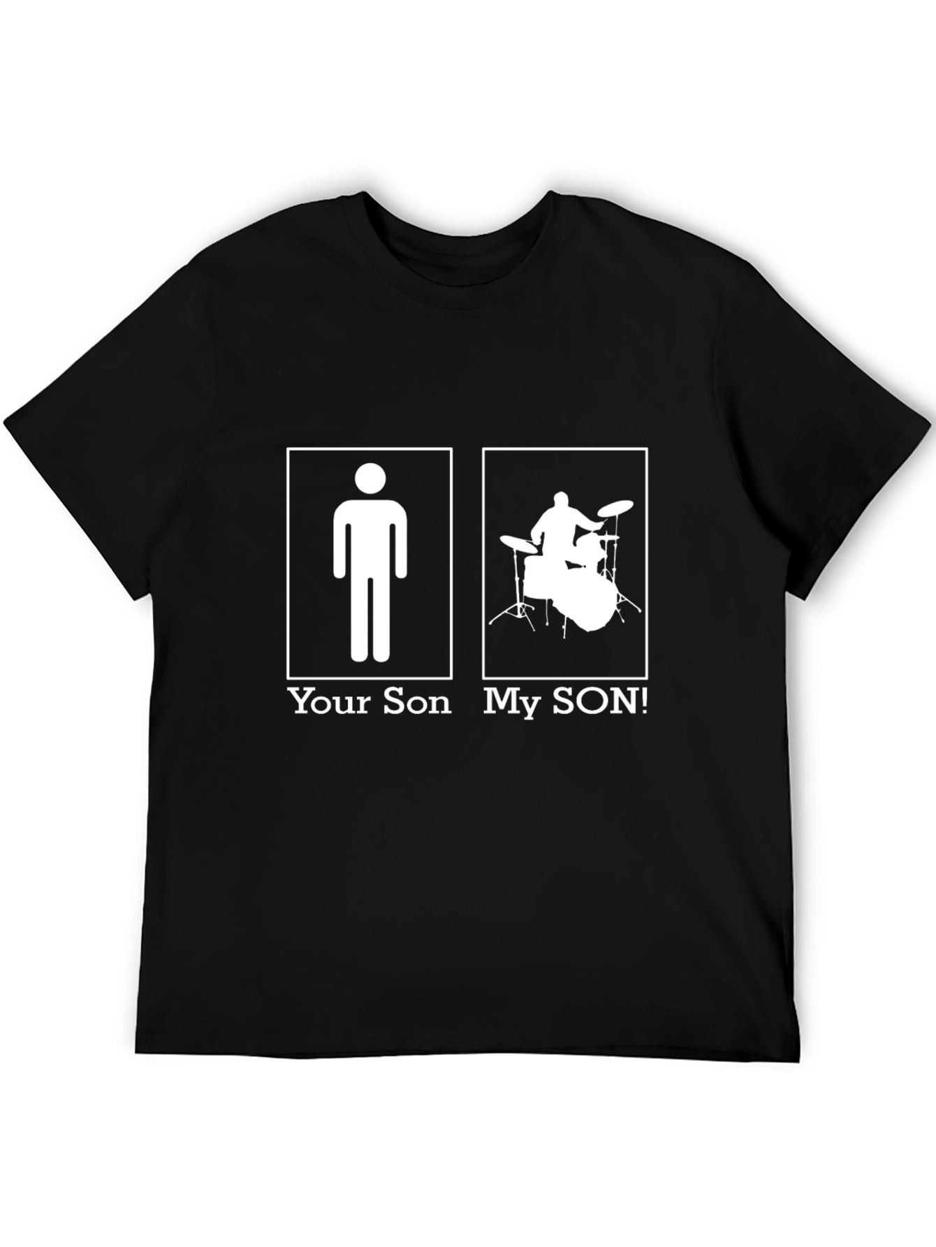 Black Your Son vs My Son Drummer Graphic Tee view 5