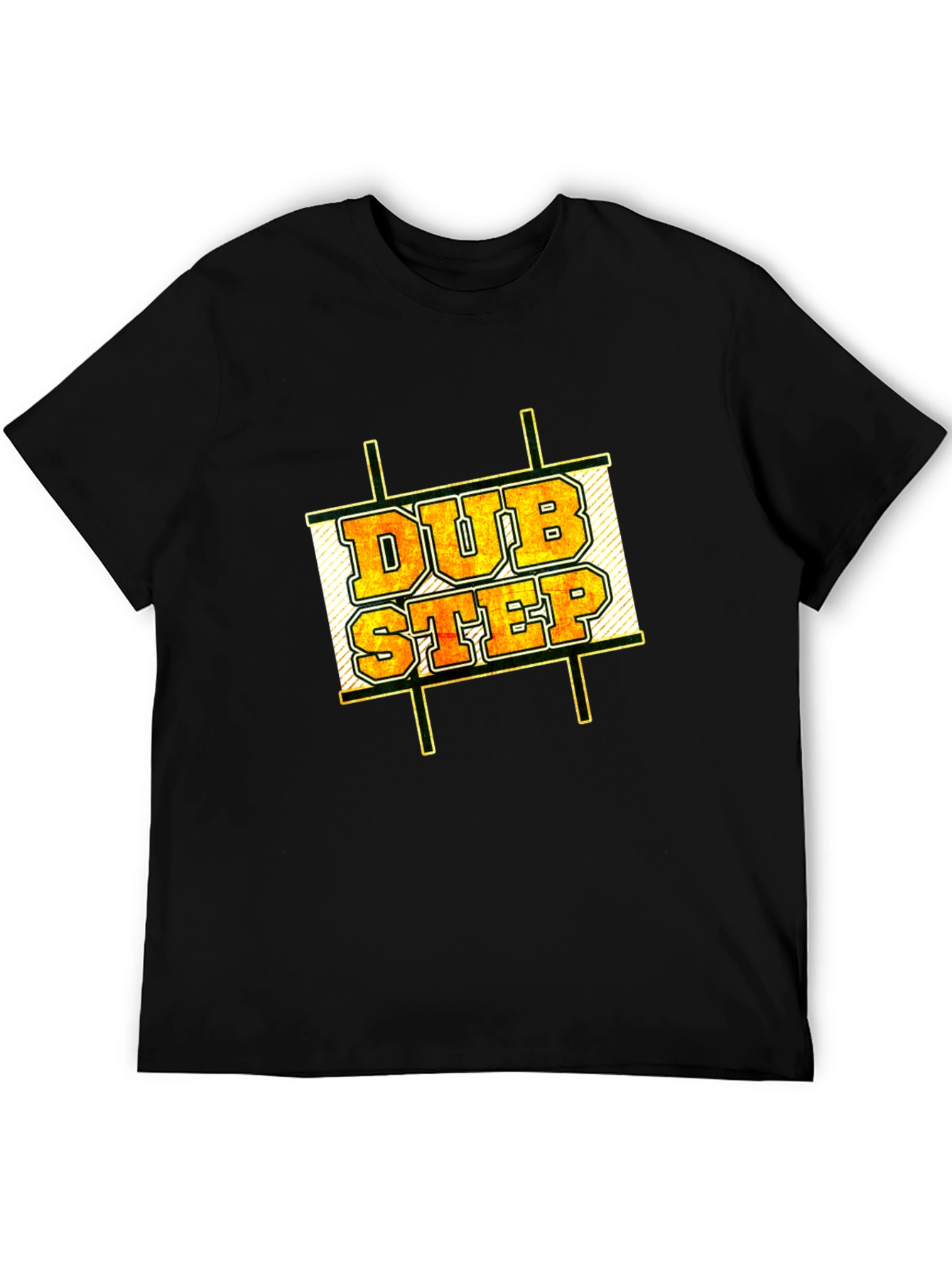 Black Dubstep Graphic Tee - Black Cotton Blend view 5