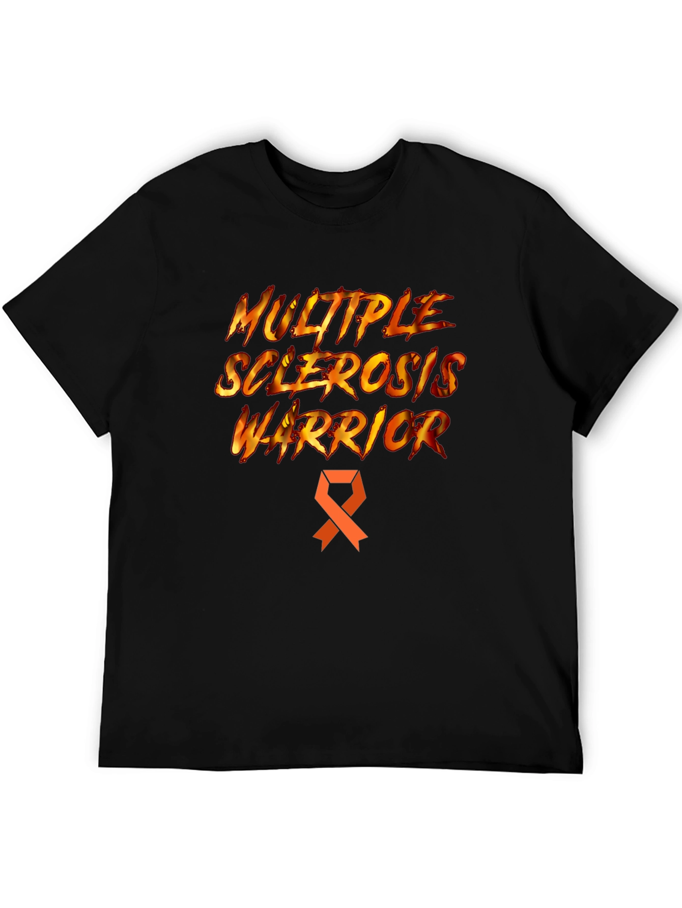 Black Multiple Sclerosis Warrior T-Shirt - Awareness Ribbon view 5