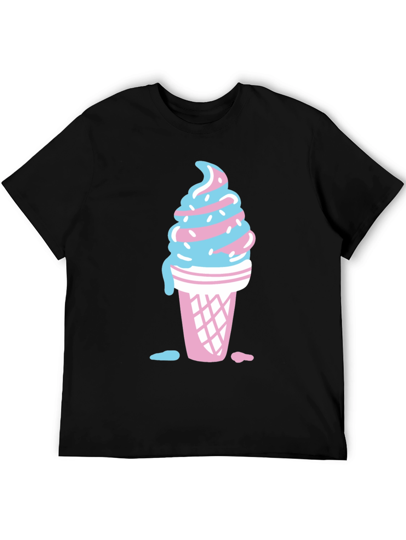 Black Ice Cream Cone T-Shirt view 5