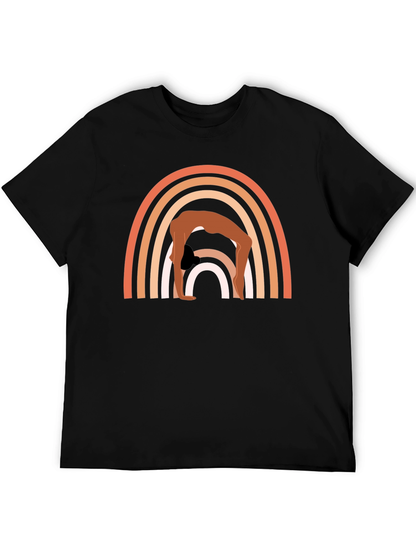 Black Yoga Rainbow Graphic Tee view 5
