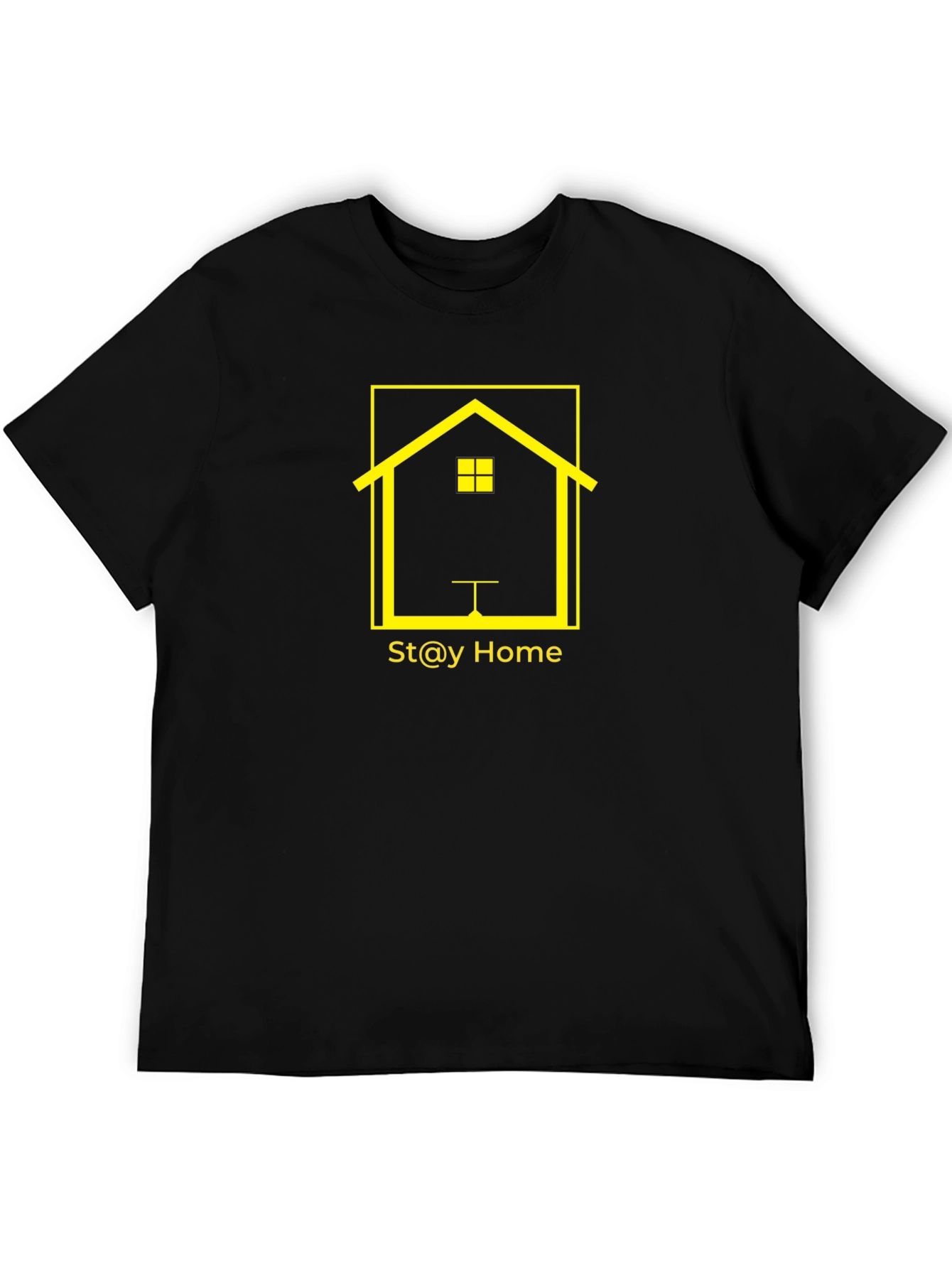 Black Stay Home Graphic T-Shirt - Black view 5