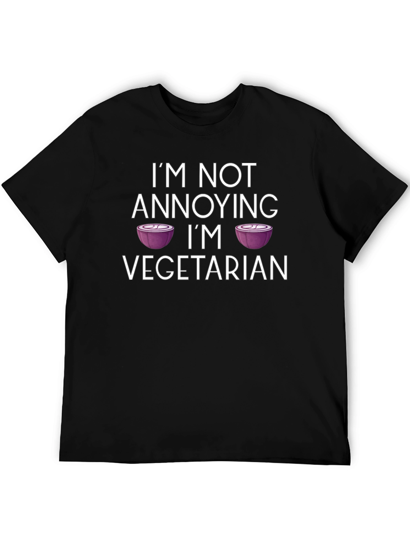 Black Funny Vegetarian Graphic Tee view 5