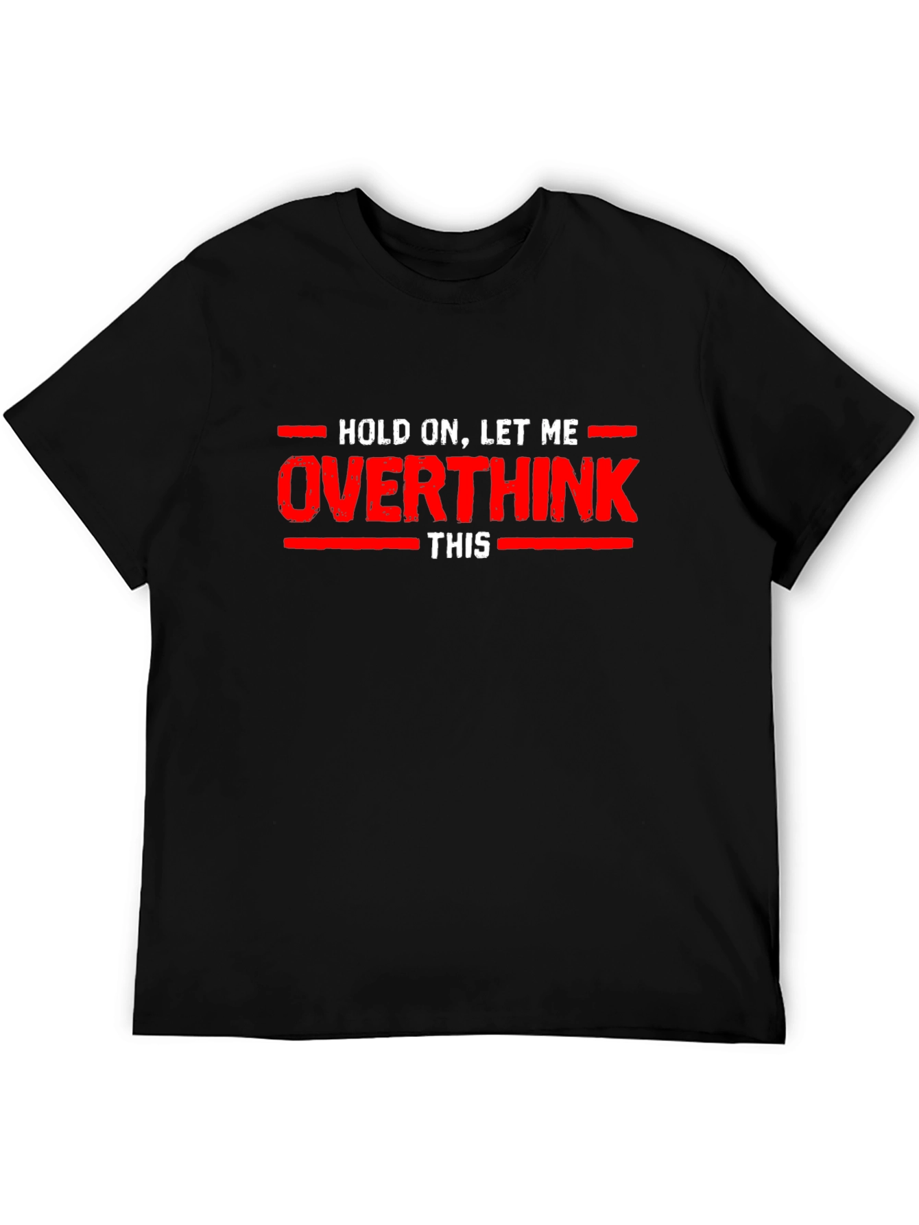 Black Overthink T-Shirt - Funny Graphic Tee view 5