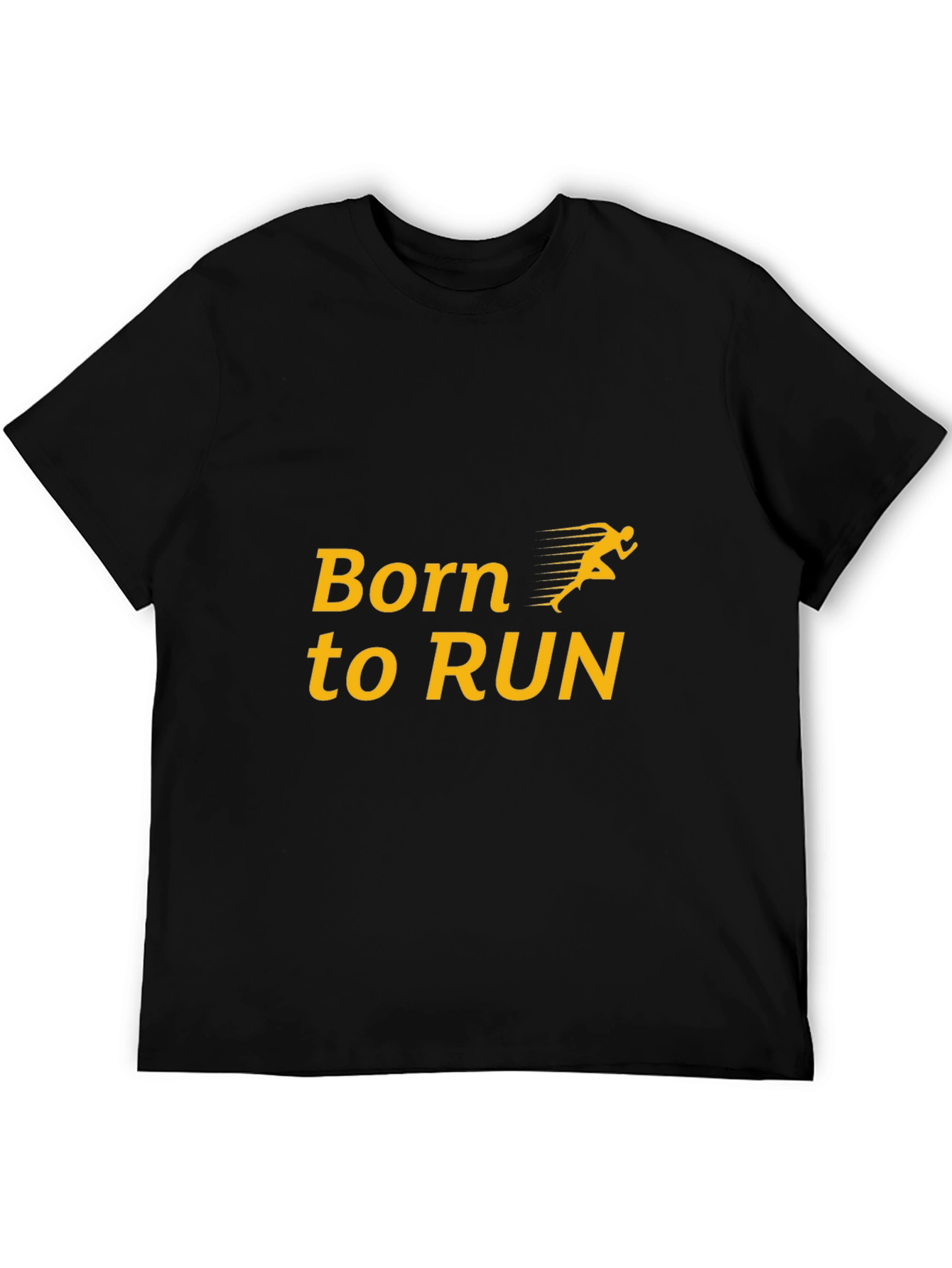 Black Born to Run T-Shirt - Black Graphic Tee for Runners view 5