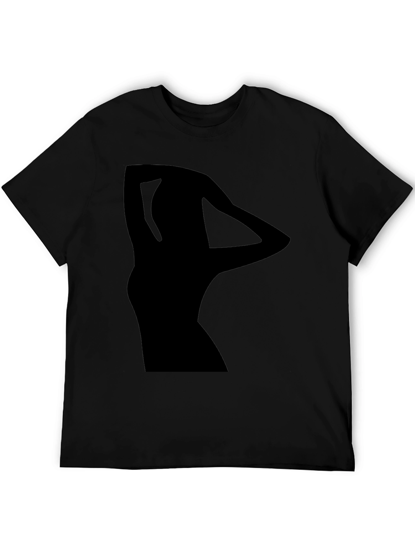 Black Silhouette Graphic Black T-Shirt view 5
