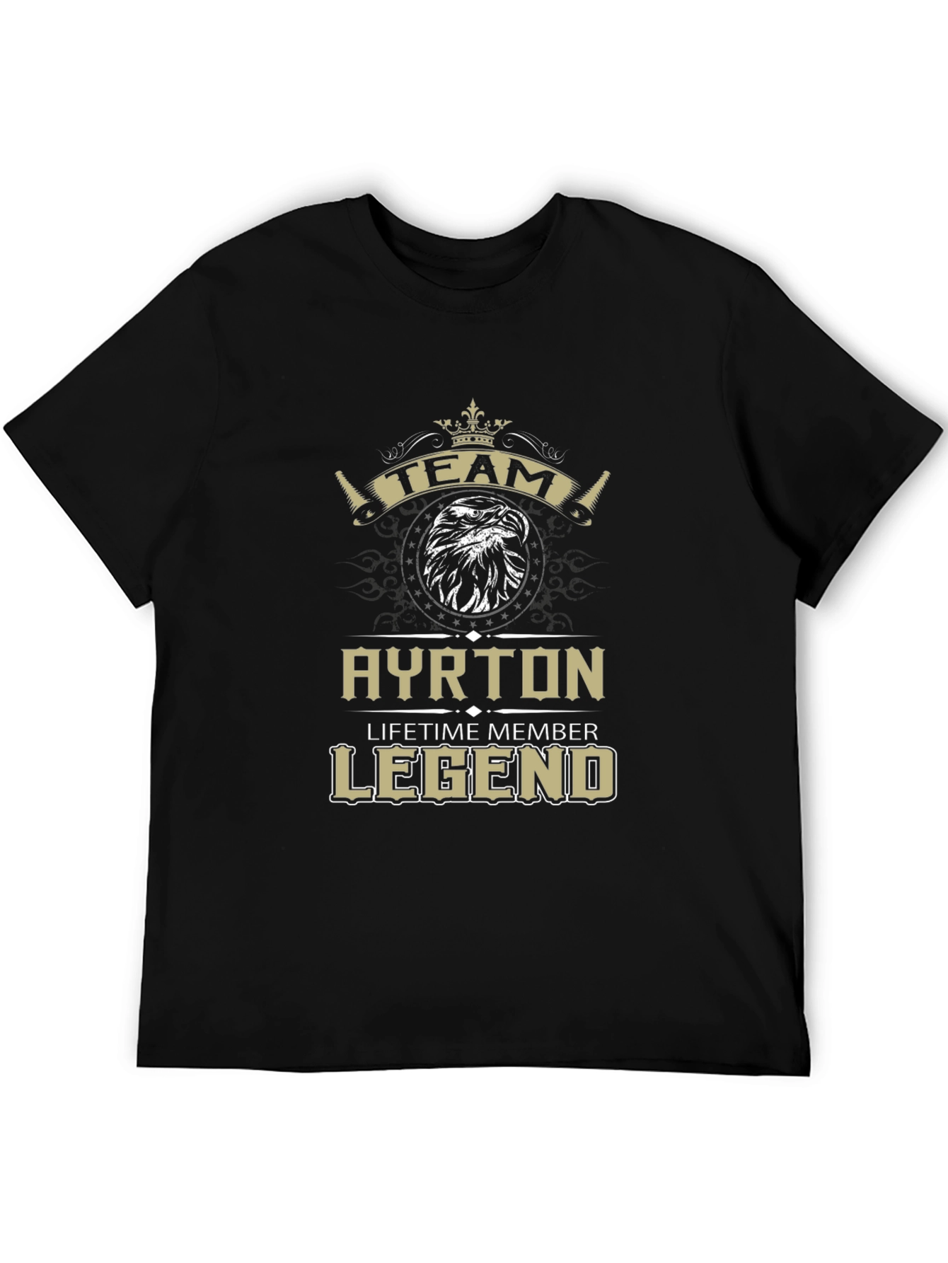 Black Ayrton Lifetime Member Legend Graphic Tee view 5