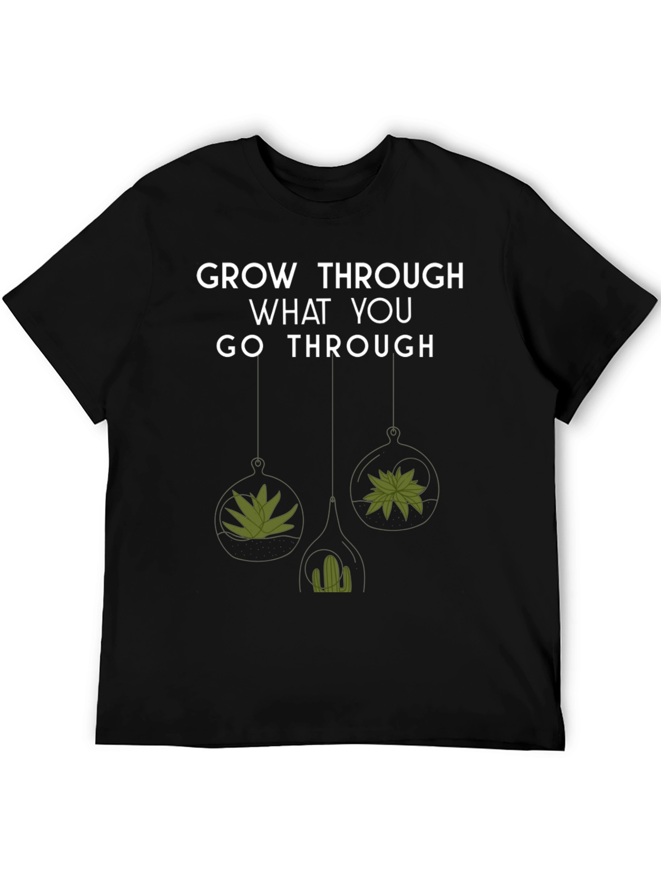 Black Grow Through What You Go Through Tee view 5