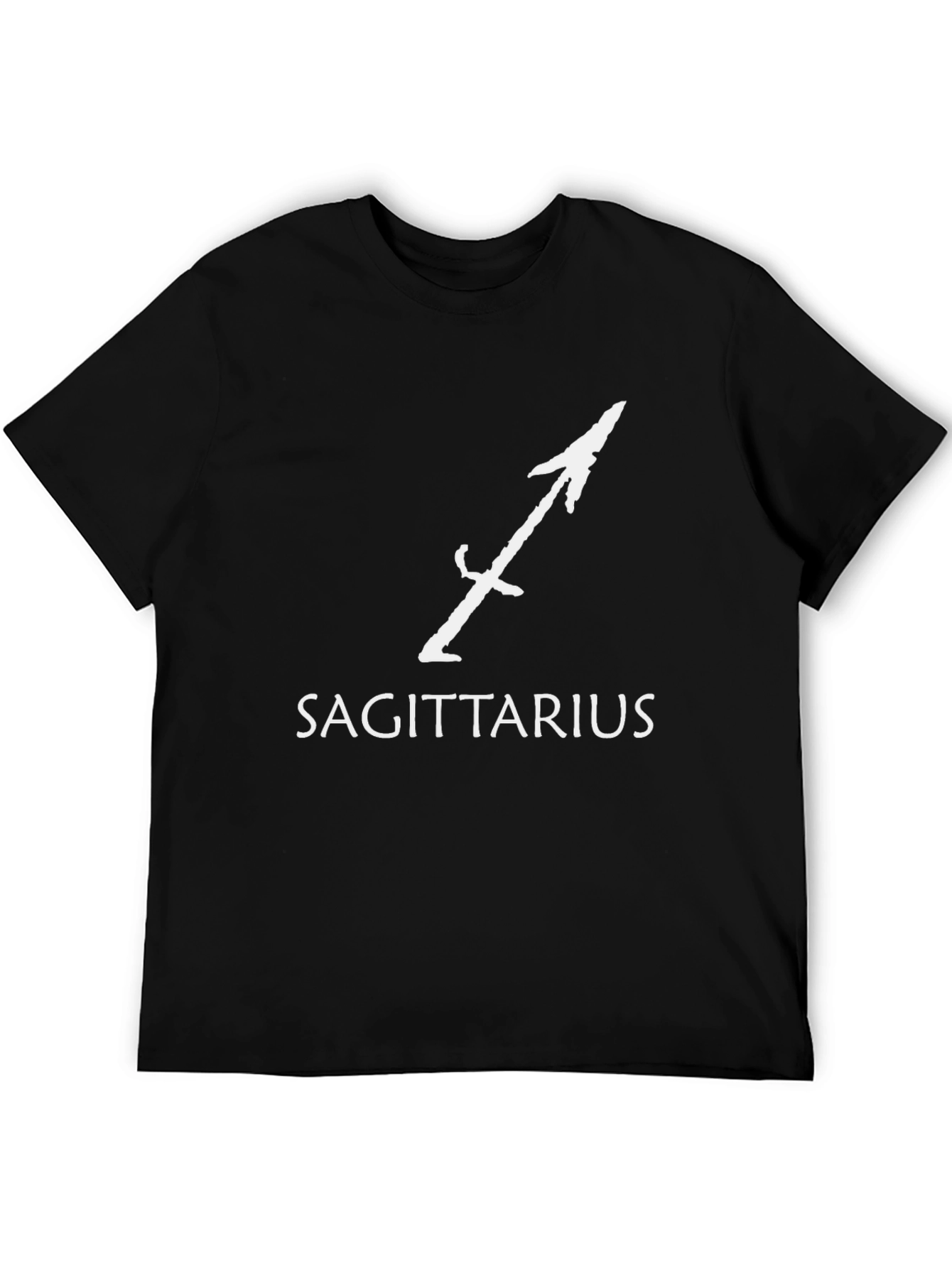 Sagittarius Zodiac Graphic Tee - Black Cotton T-Shirt - 5
