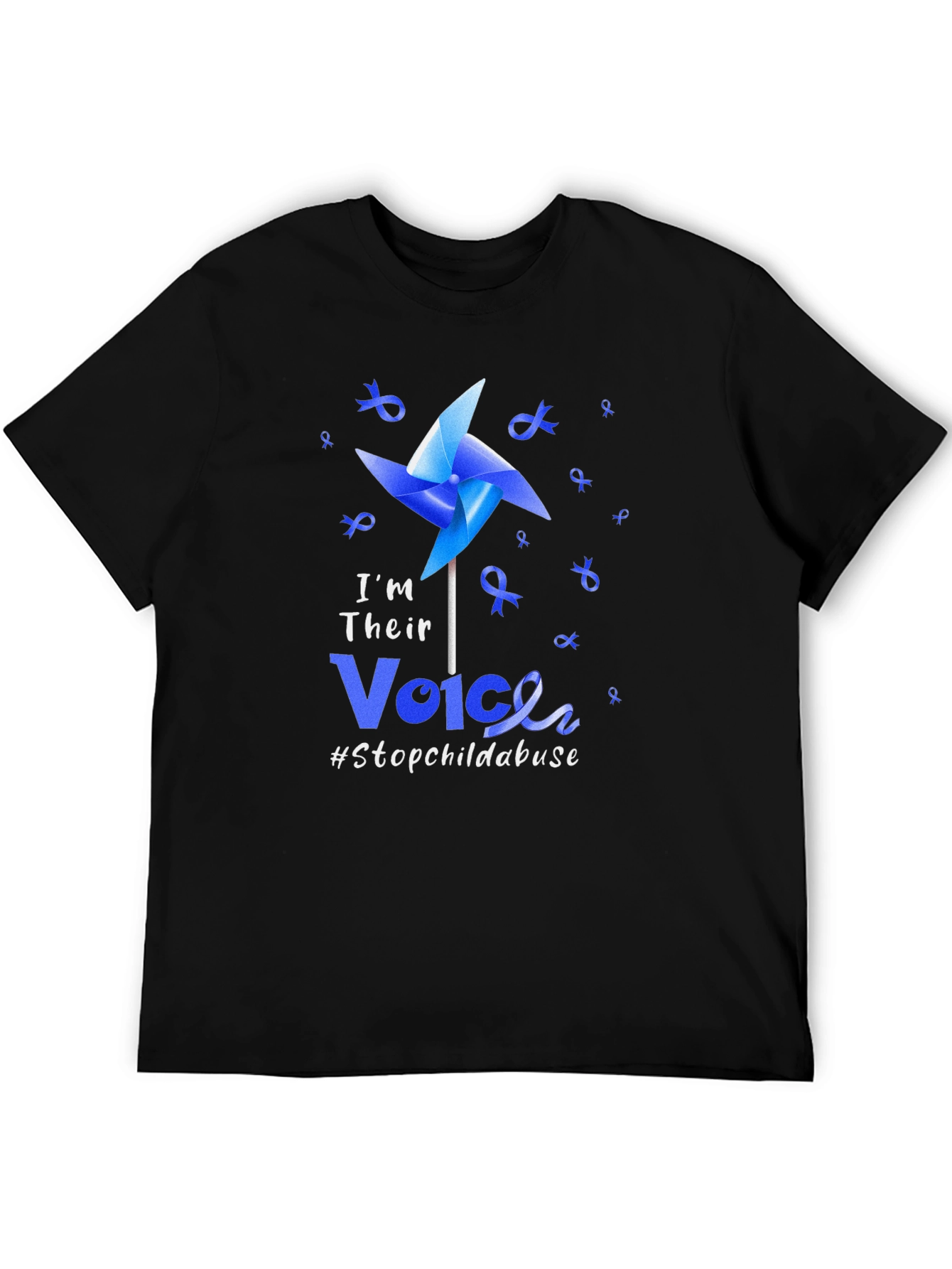 I'm Their Voice Stop Child Abuse Awareness T-Shirt - 5
