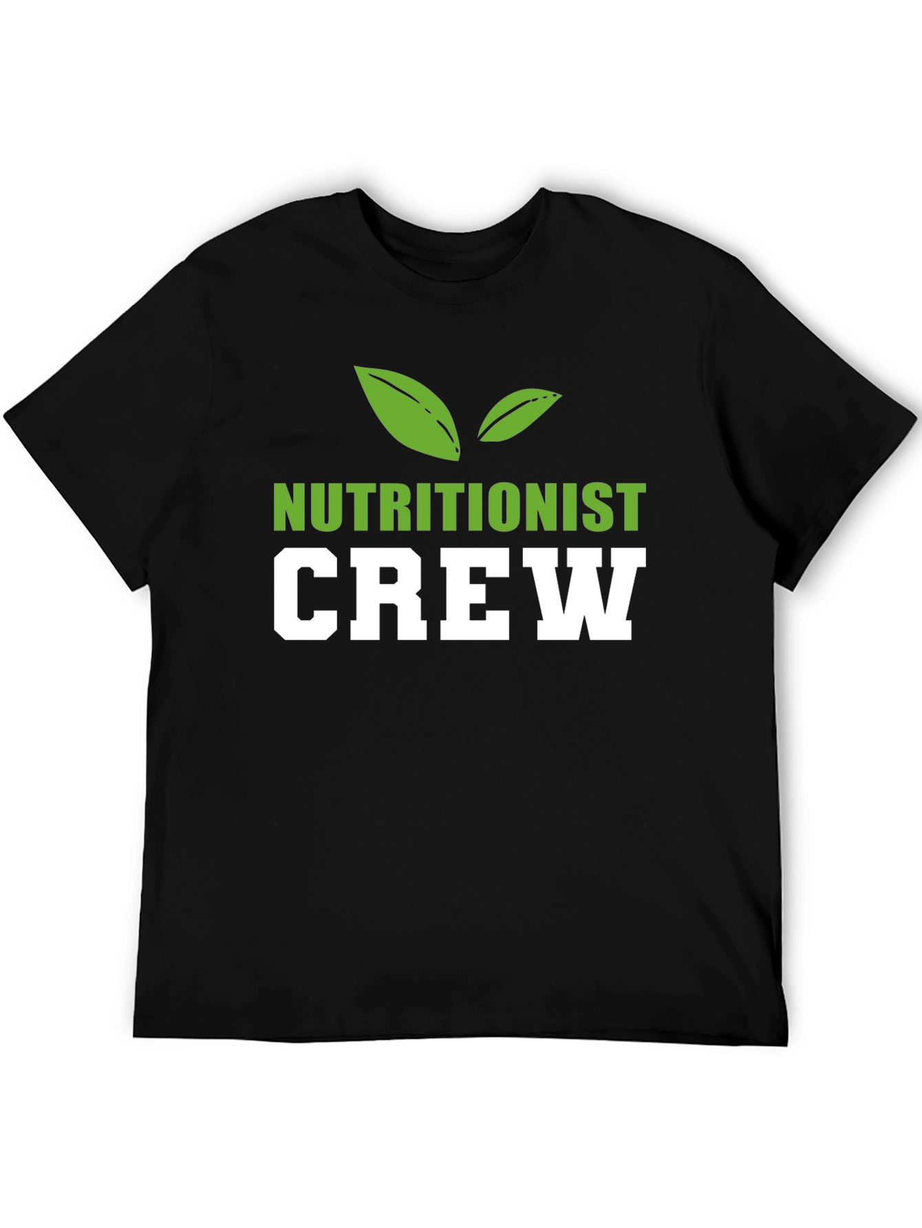 Black Nutritionist Crew T-Shirt, Black, Cotton Blend view 5