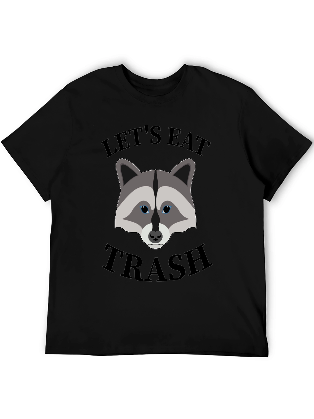 Black Let's Eat Trash Raccoon Graphic T-Shirt view 5