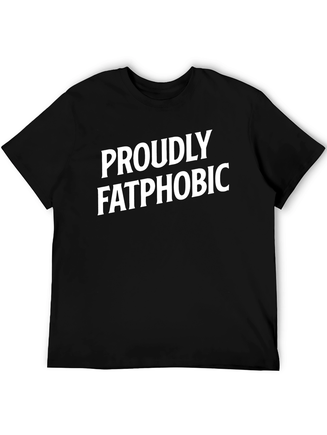 Black Proudly Fatphobic Black Graphic T-Shirt view 5