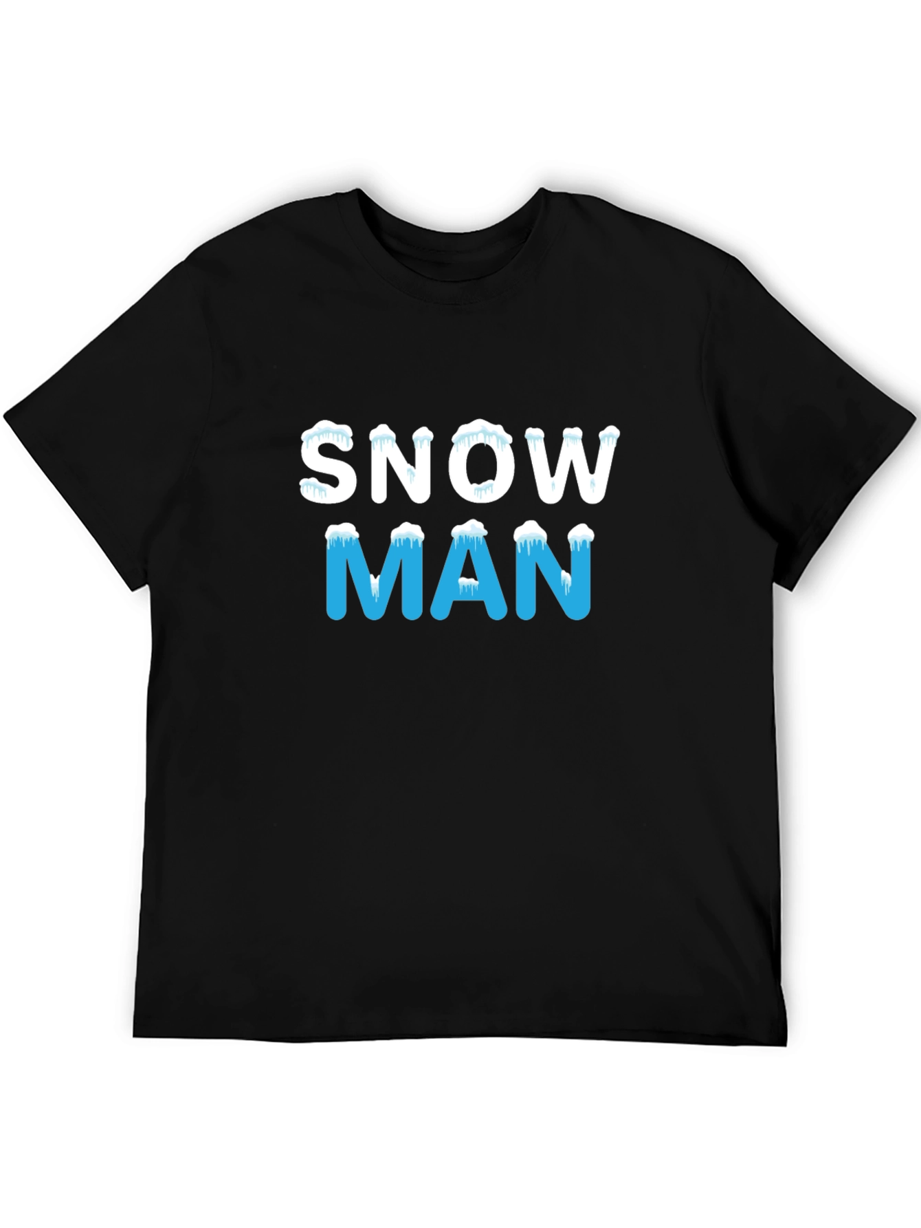 Black Snowman Graphic Tee - Holiday Winter Shirt view 5