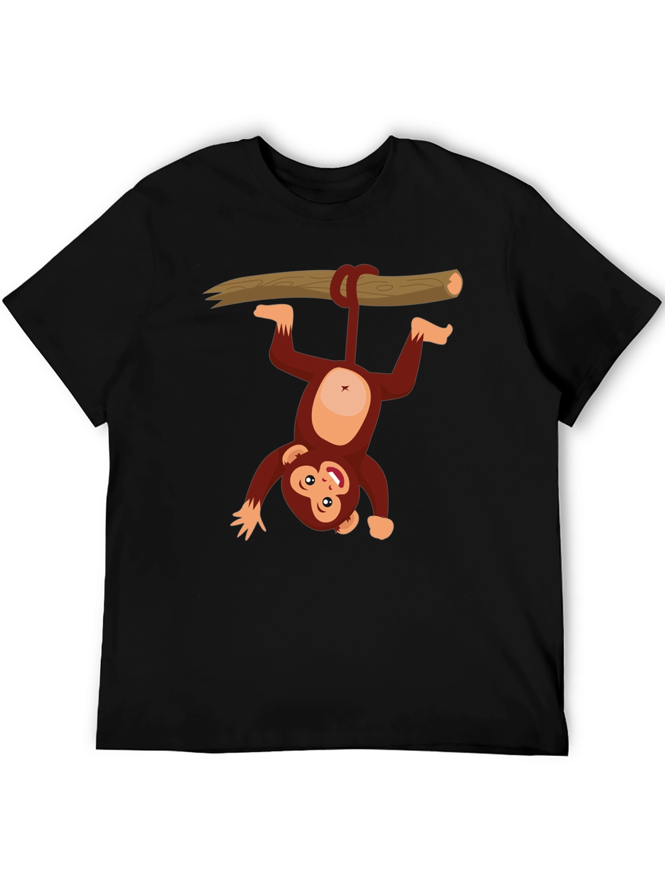 Black Monkeying Around T-Shirt - Fun Graphic Tee for Casual Wear view 5