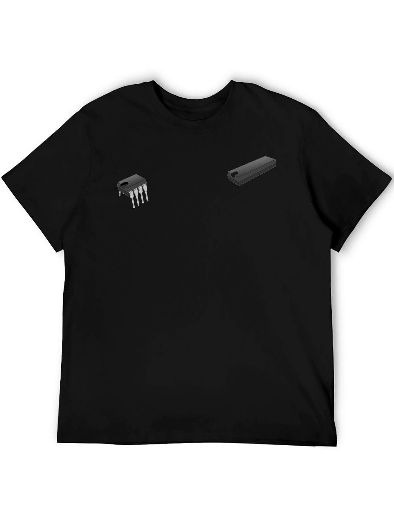 Black Tech Circuit T-Shirt - Modern Geek Style view 5