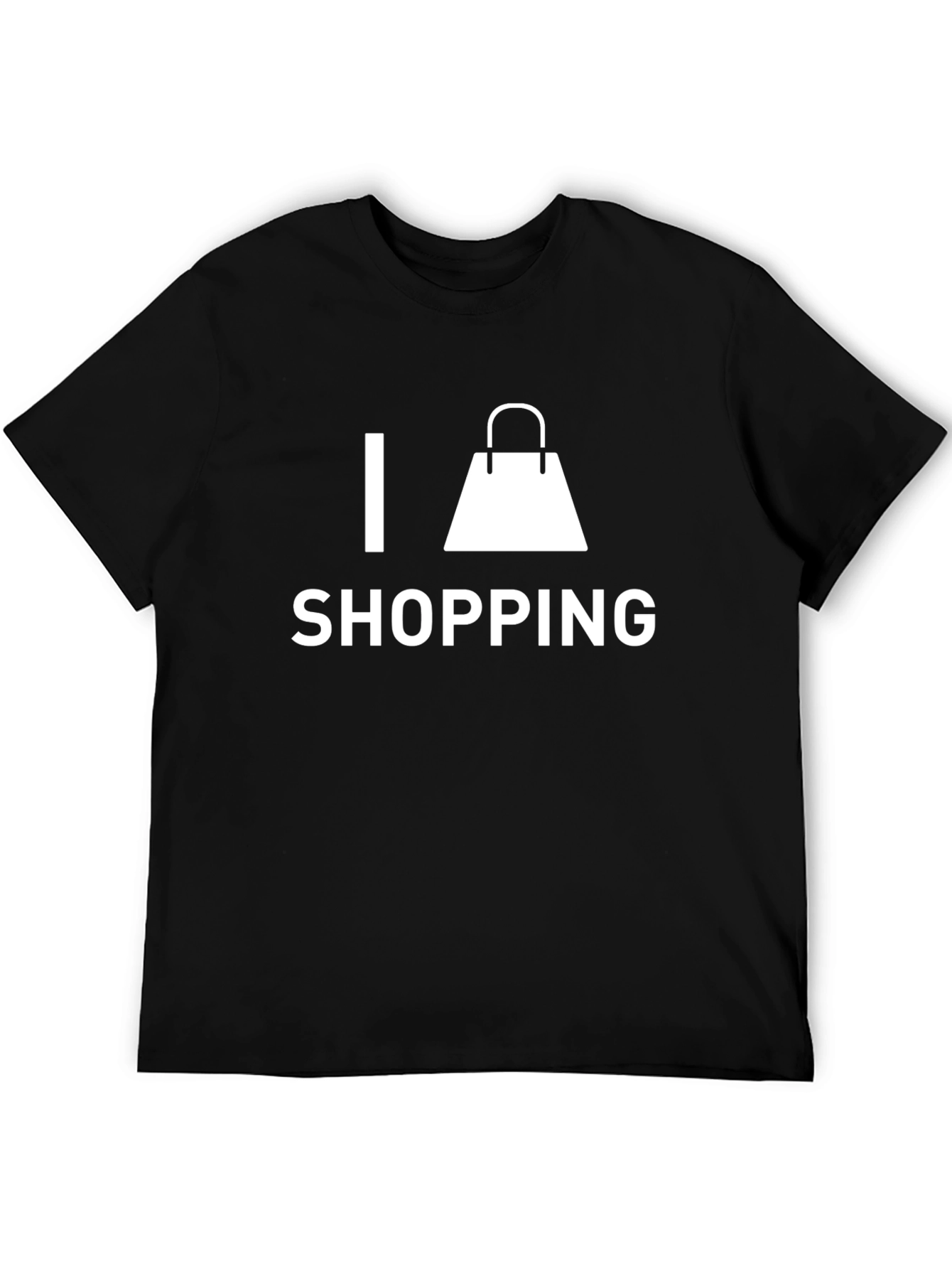 Black I Love Shopping Black T-Shirt view 5