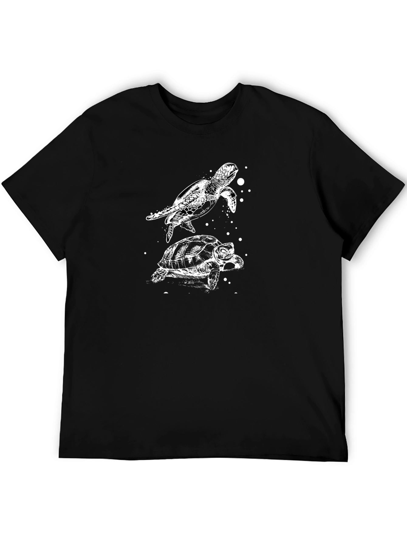 Black Turtle Graphic Print Black T-Shirt view 5