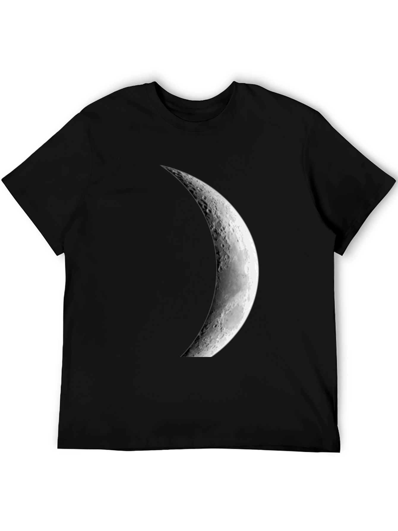 Black Crescent Moon Graphic Black T-Shirt view 5