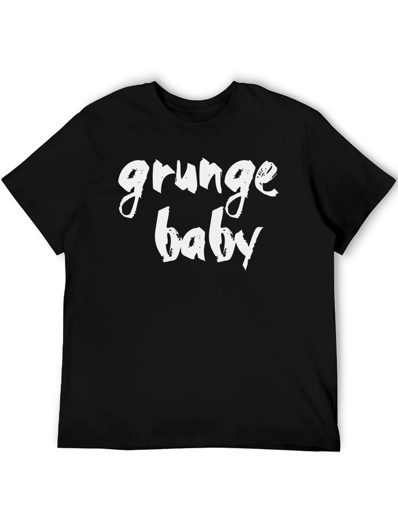 Grunge Baby Graphic Tee - Black Cotton T-Shirt - 5