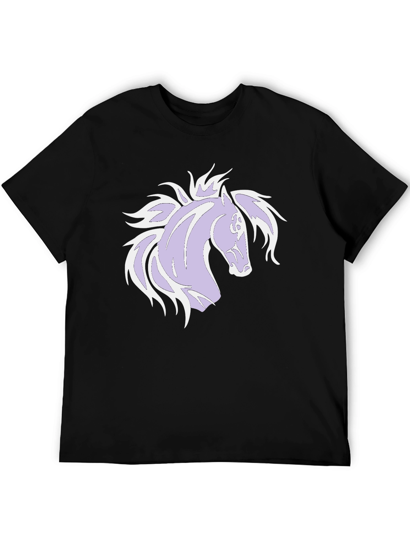 Black Black T-Shirt with Horse Graphic view 5