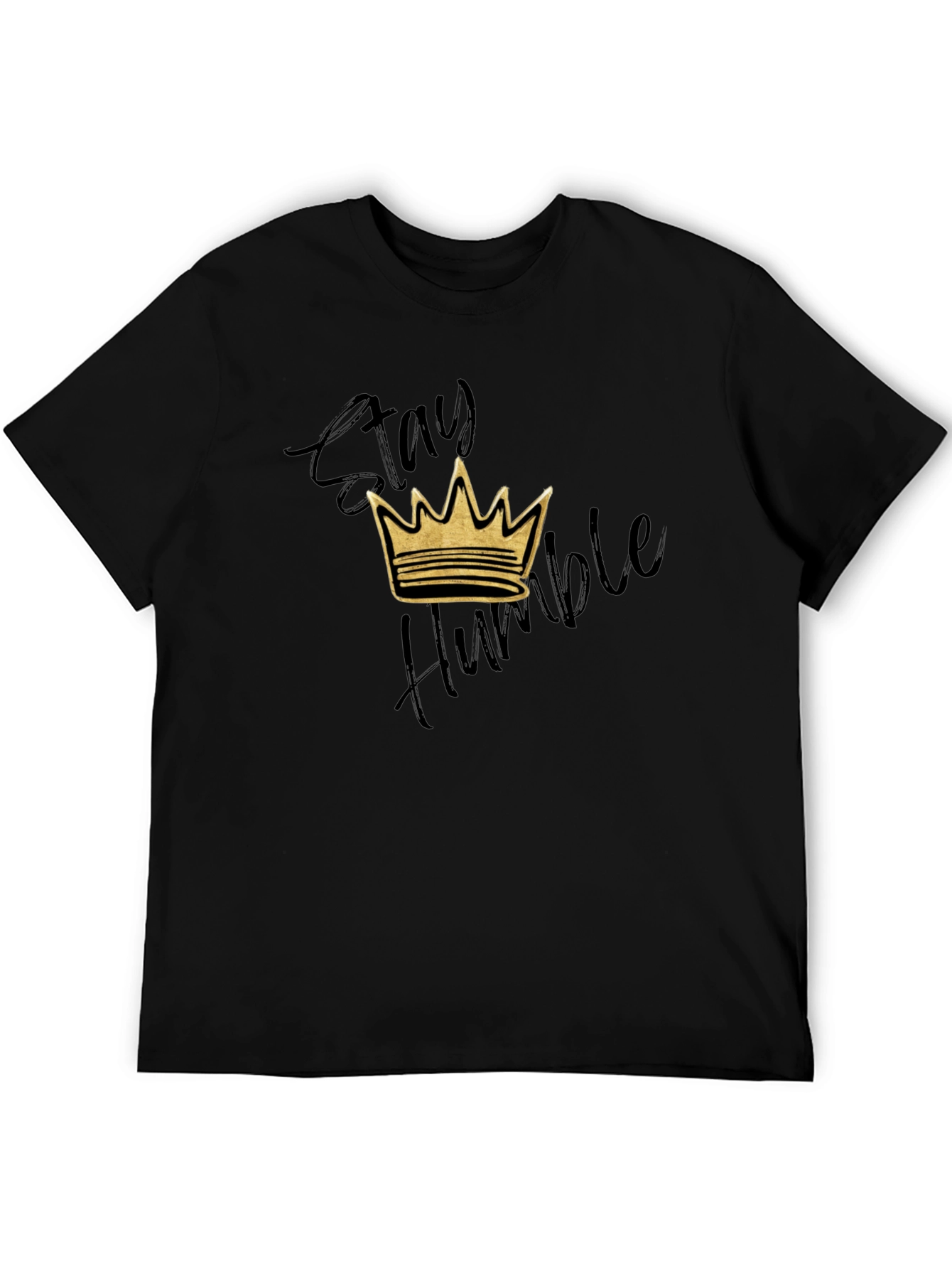 Black Stay Humble Crown Graphic T-Shirt - Black view 5