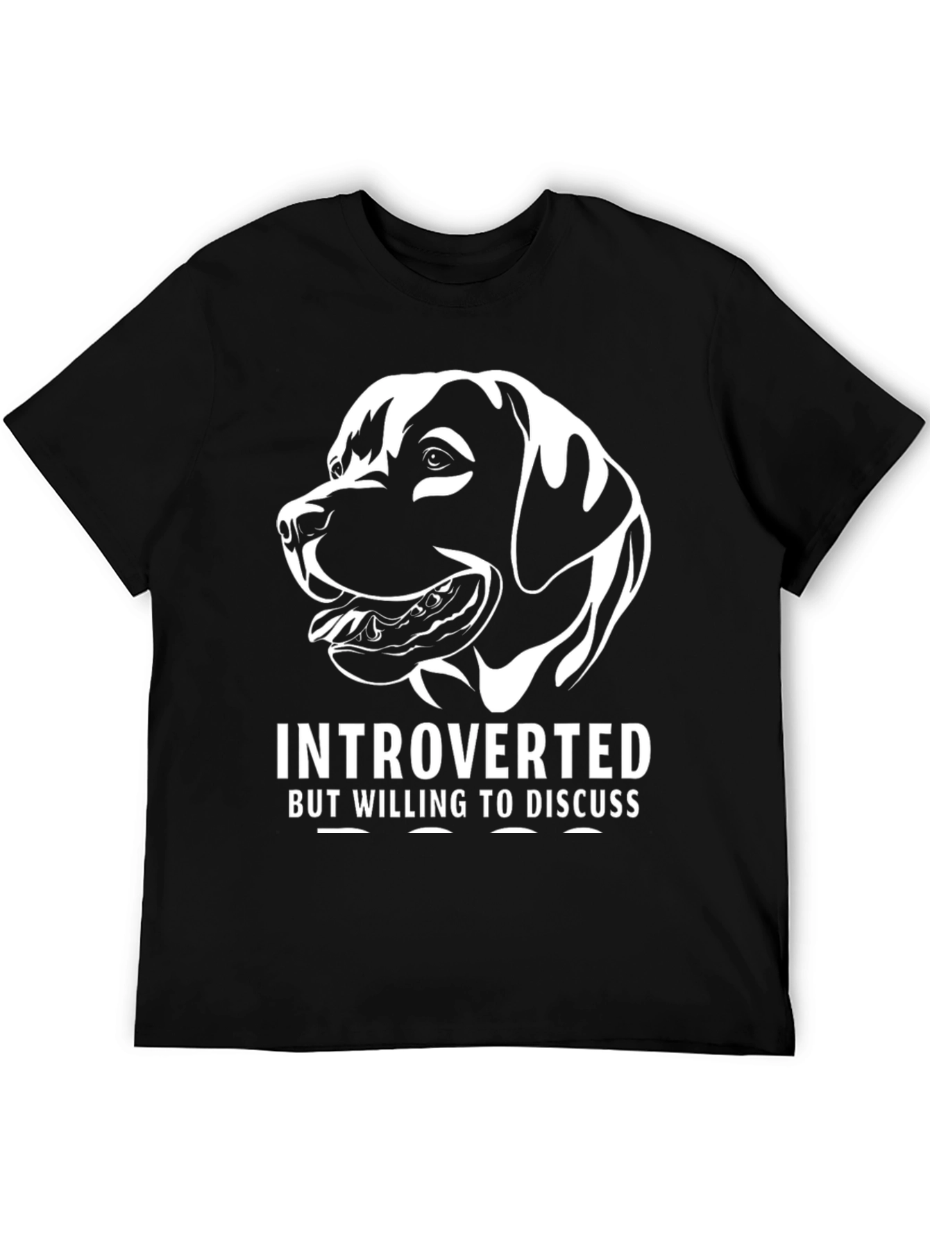 Black Introverted Dog T-Shirt - Black view 5