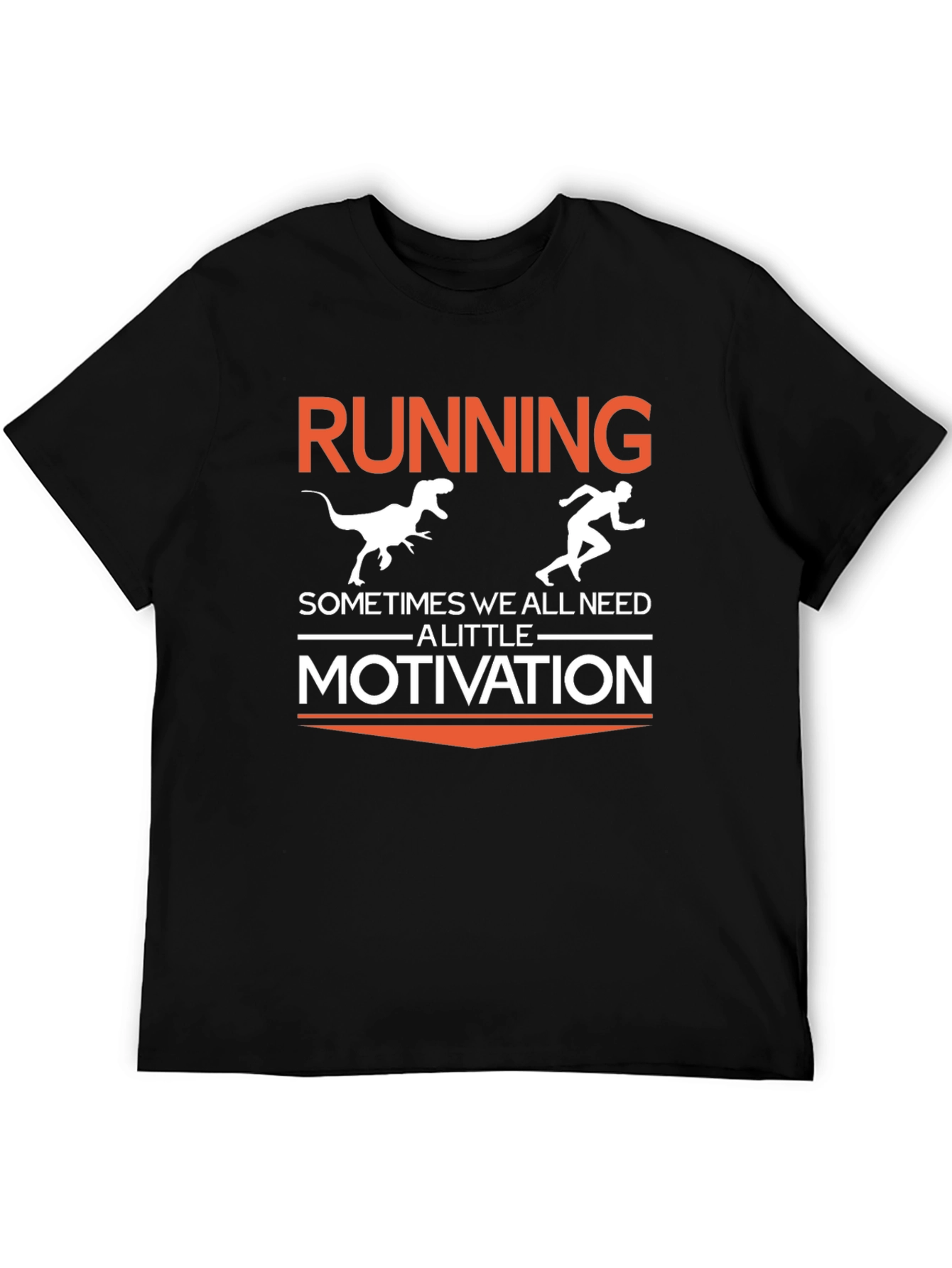 Black Running Motivation Graphic T-Shirt view 5