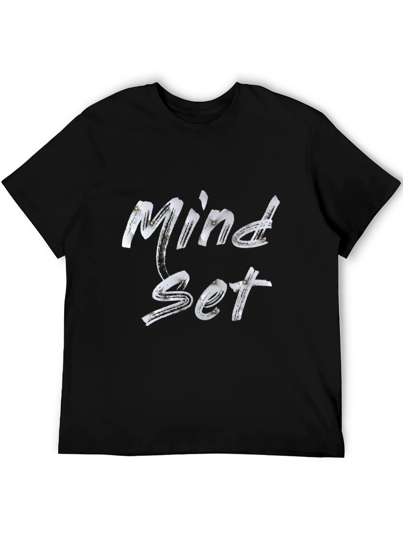 Black Mindset Graphic Print Tee - Black Casual Shirt view 5
