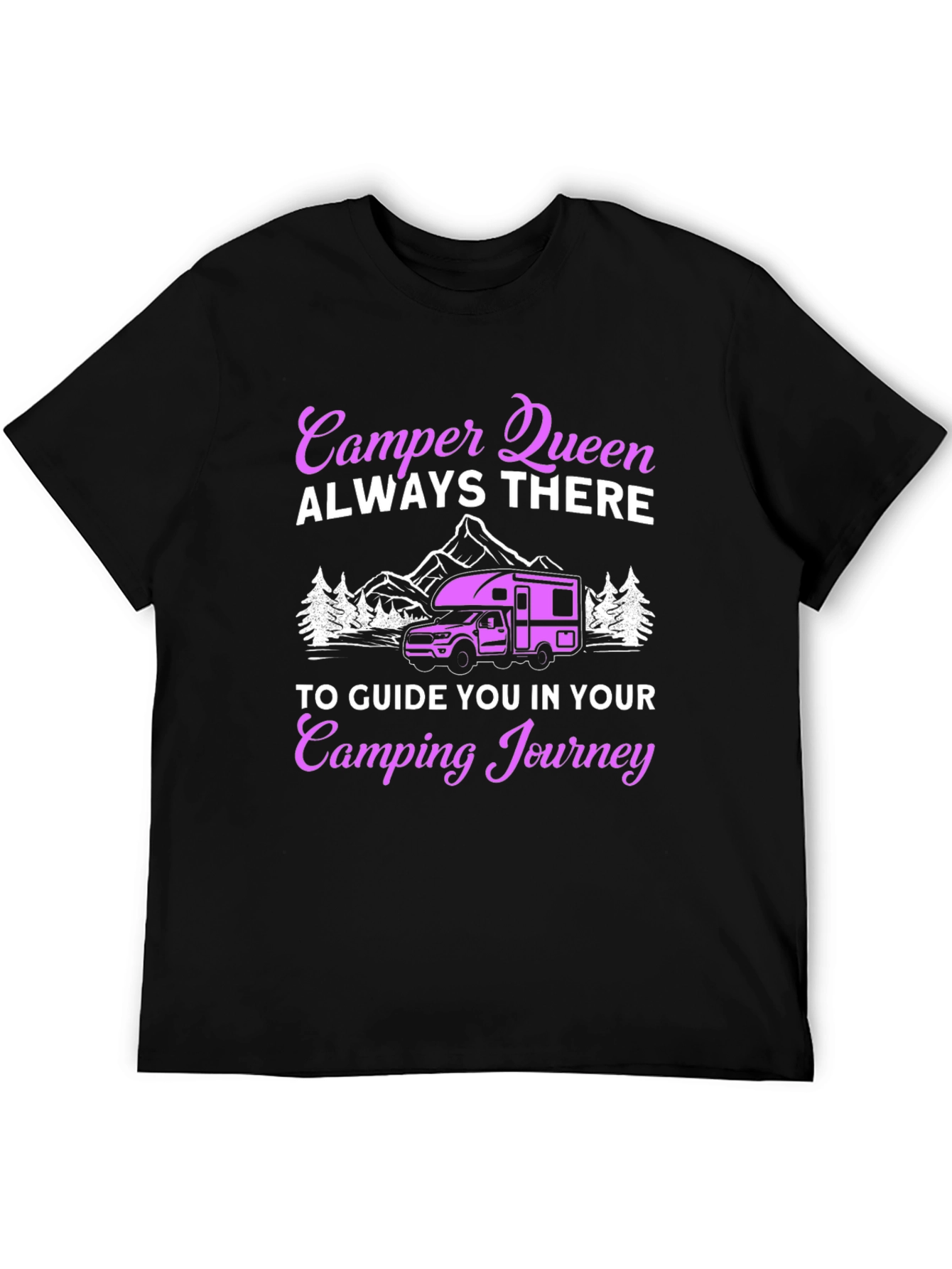 Camper Queen T-Shirt Camping Journey Guide RV Life - 5
