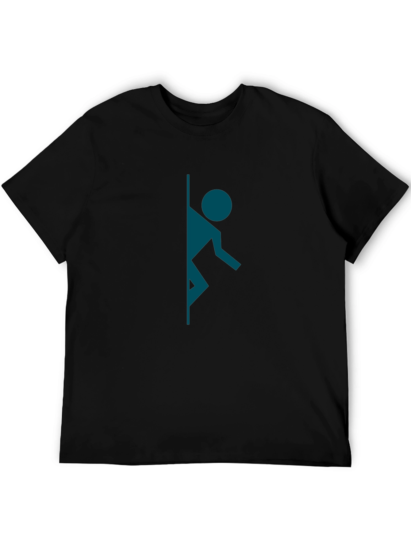 Black Portal Stick Figure Graphic Tee - Black Cotton Blend view 5