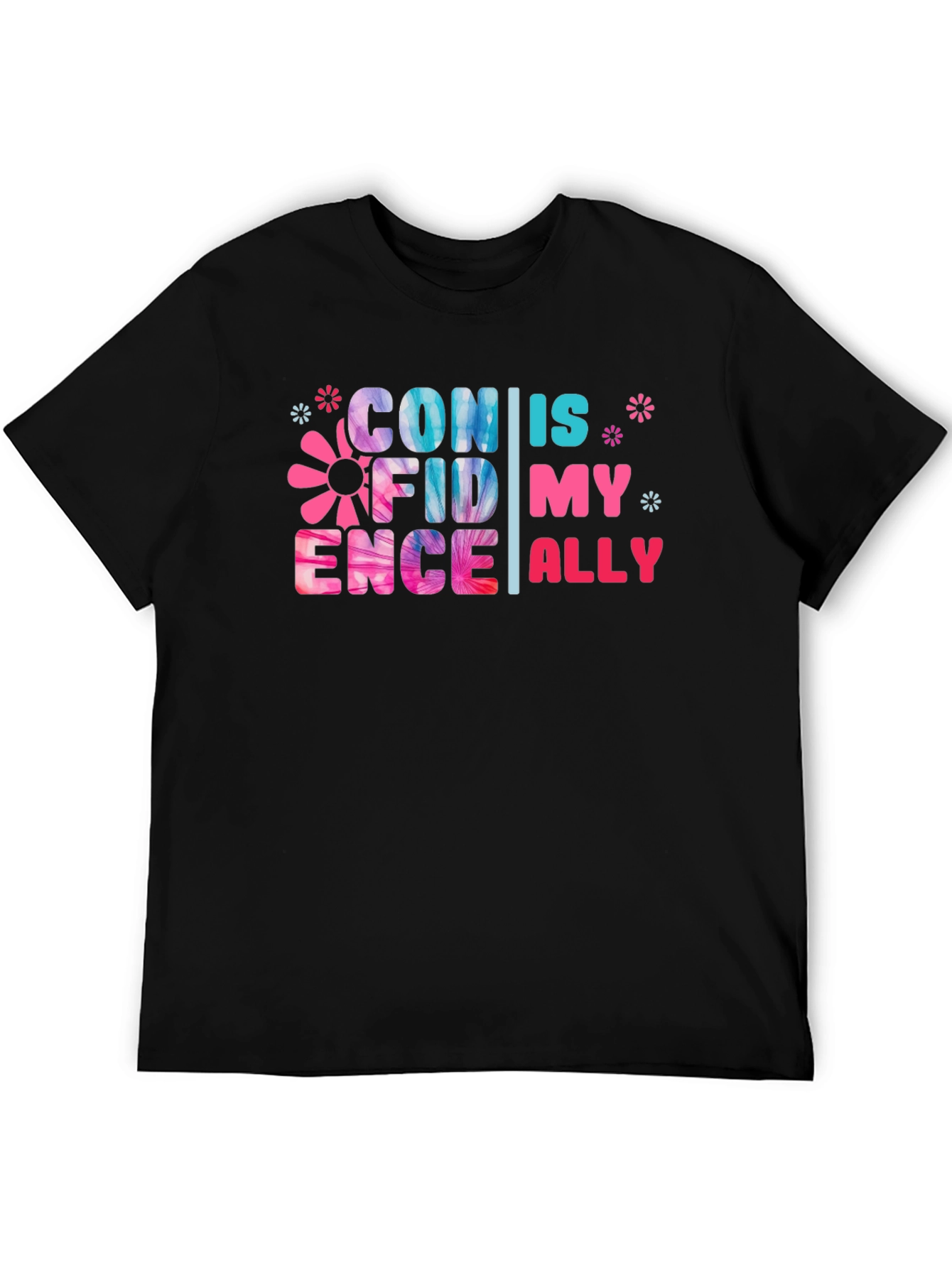 Black Confidence is My Ally Black Graphic Tee view 5