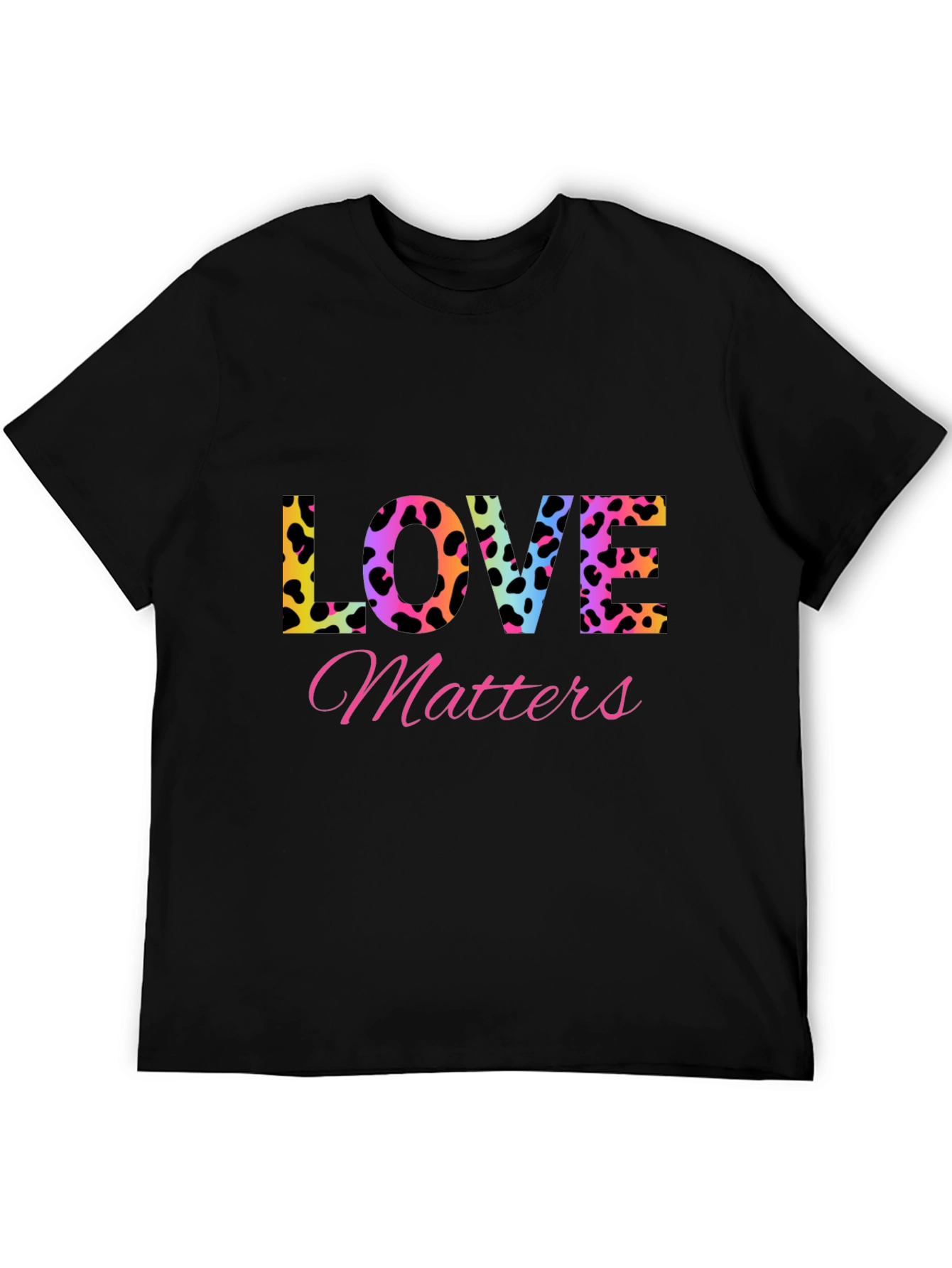 Black Love Matters T-Shirt - Leopard Print view 5