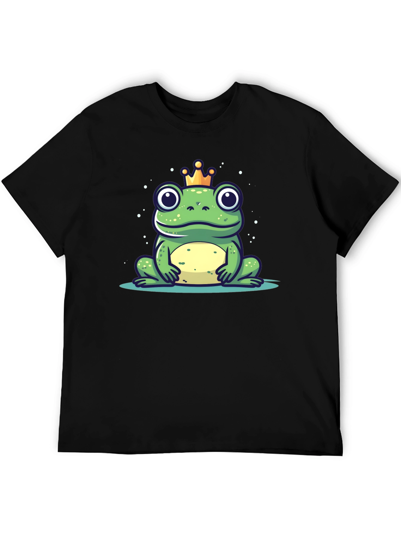 Black Frog Prince T-Shirt - Funny Cartoon Tee view 5