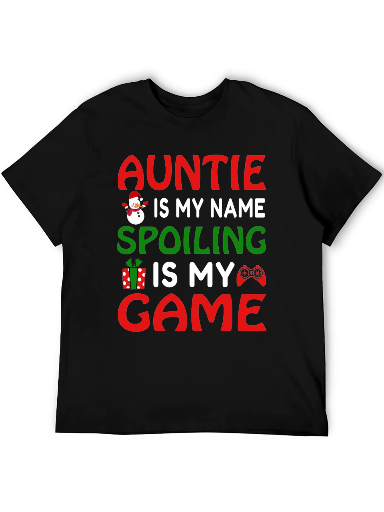 Black Auntie Spoiling Game T-Shirt view 5