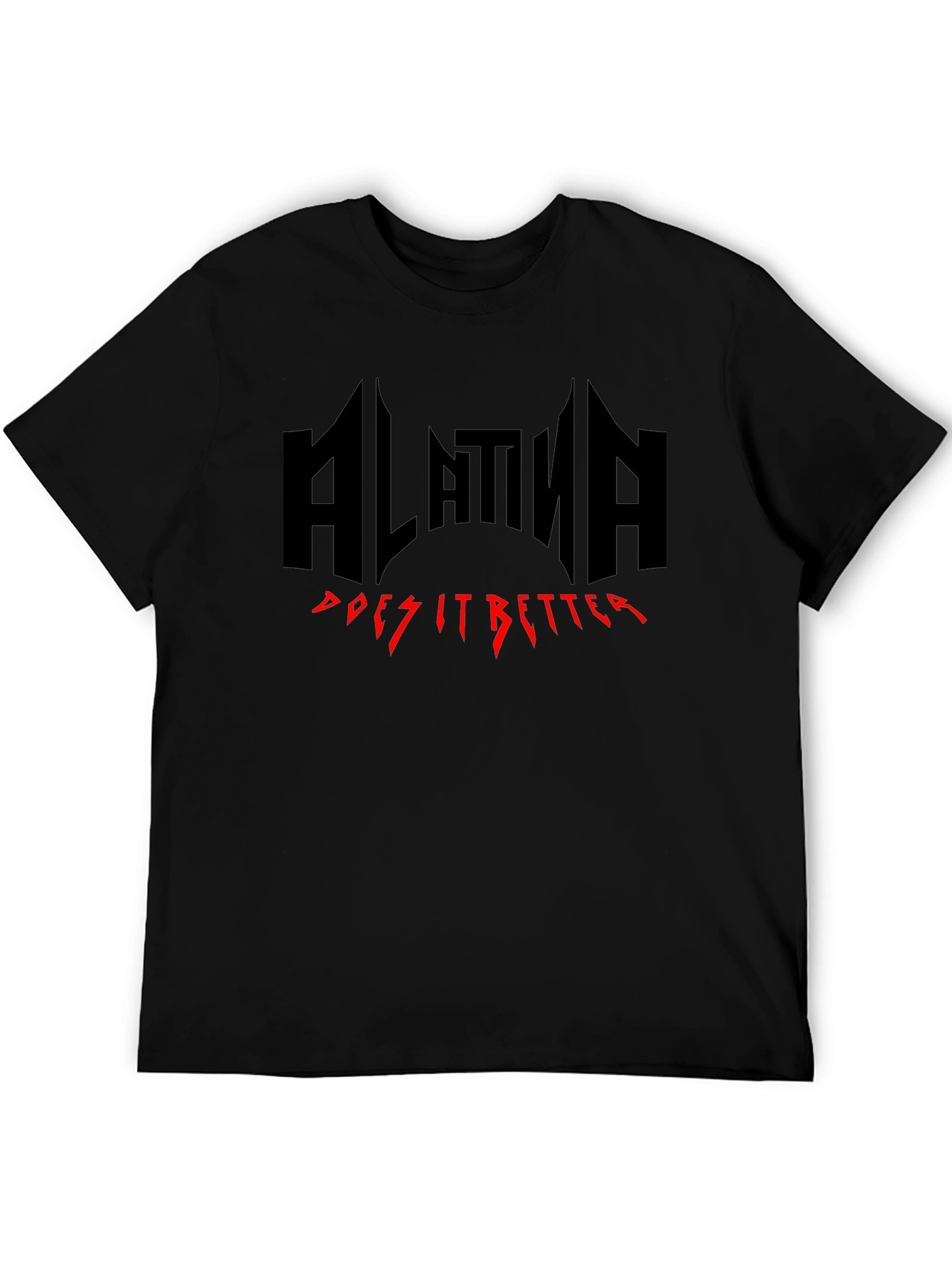 Black Alatina Does It Better Black Graphic Tee view 5