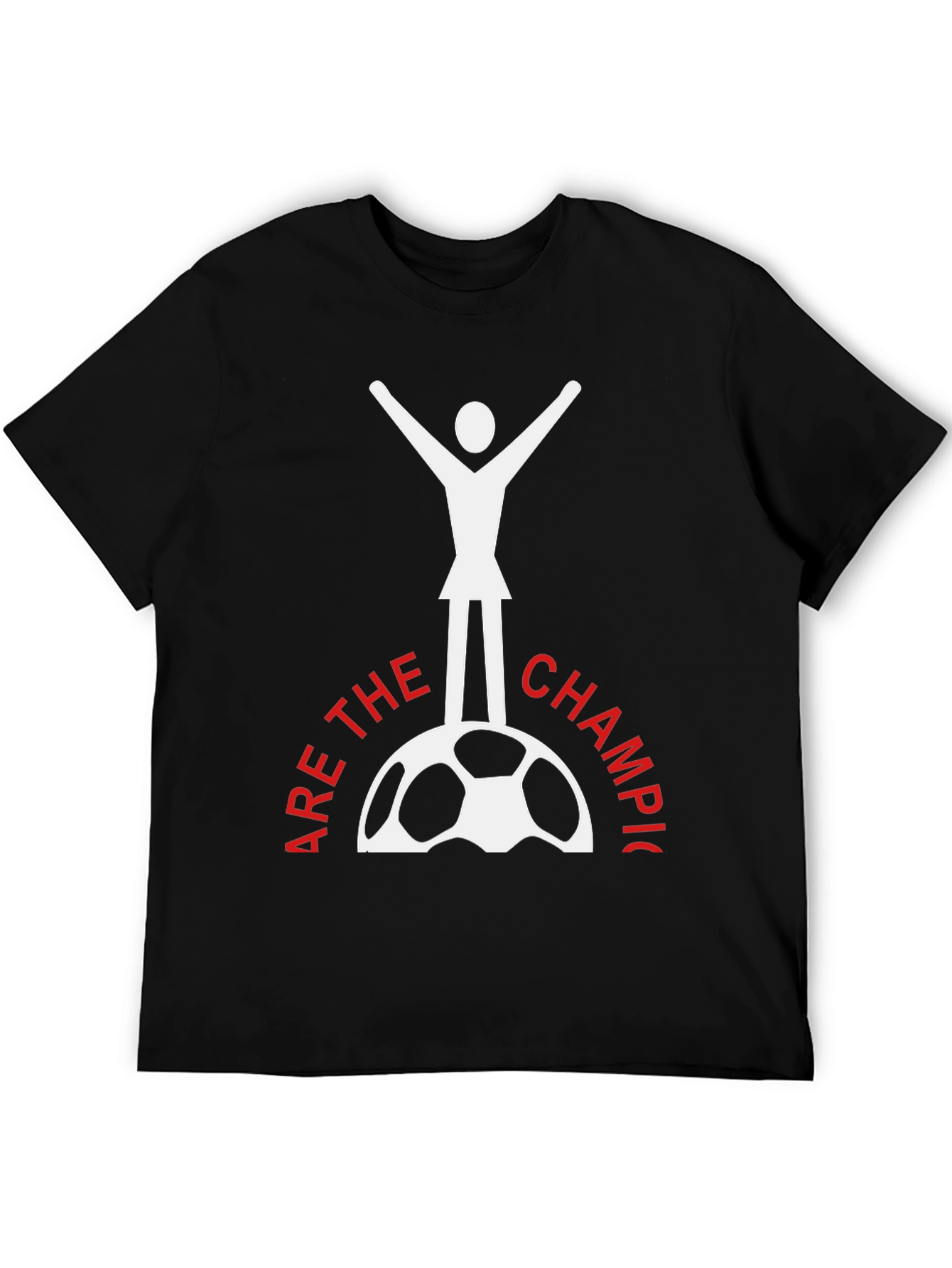 Black Champions Soccer T-Shirt - Black Tee view 5