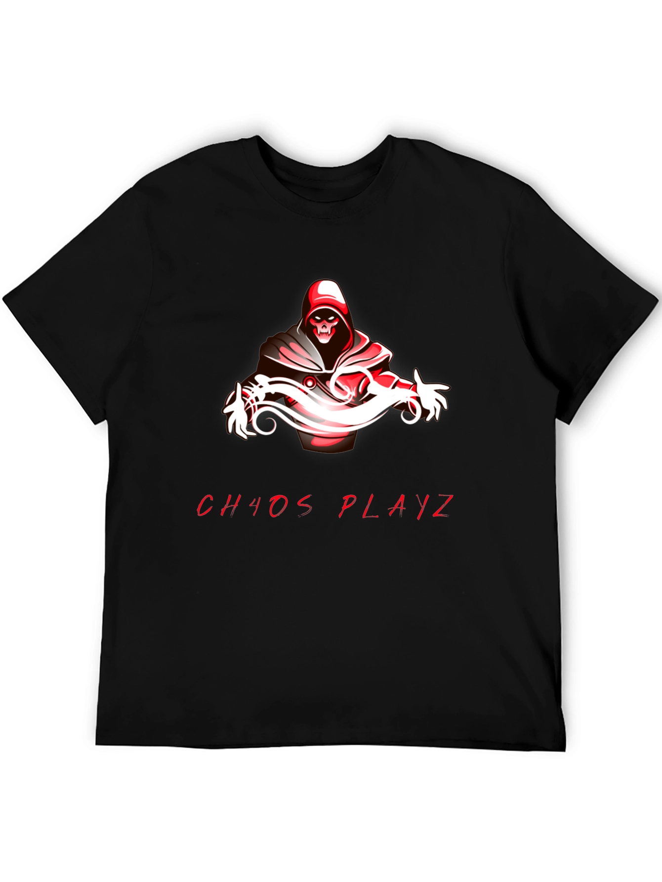 Black Chaos Playz Graphic Tee - Black Cotton Blend view 5