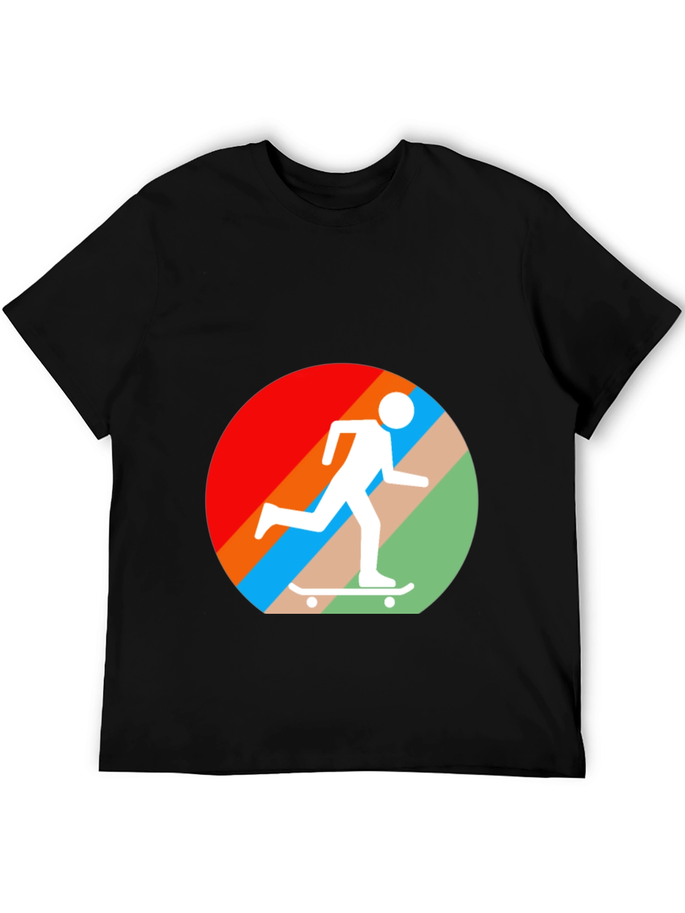 Black Retro Skater T-Shirt - Stylish Graphic Tee for Skateboarding Lovers view 5